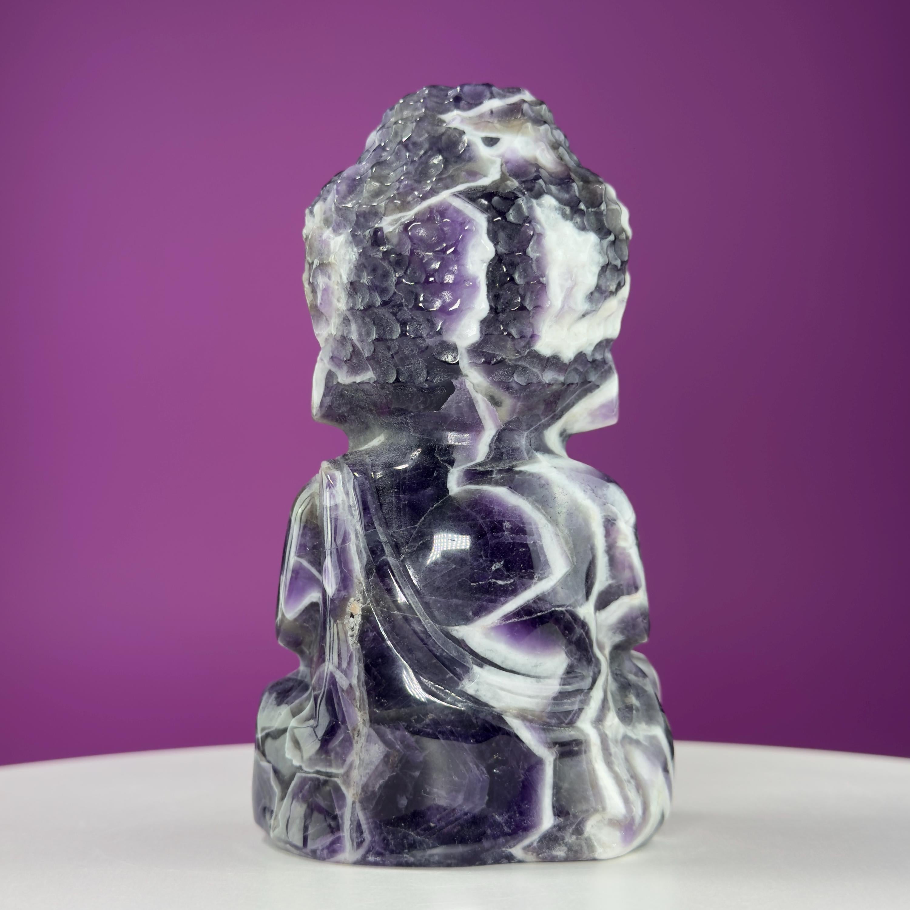 Dream Amethyst Baby Buddha – 1015g Collector Carving