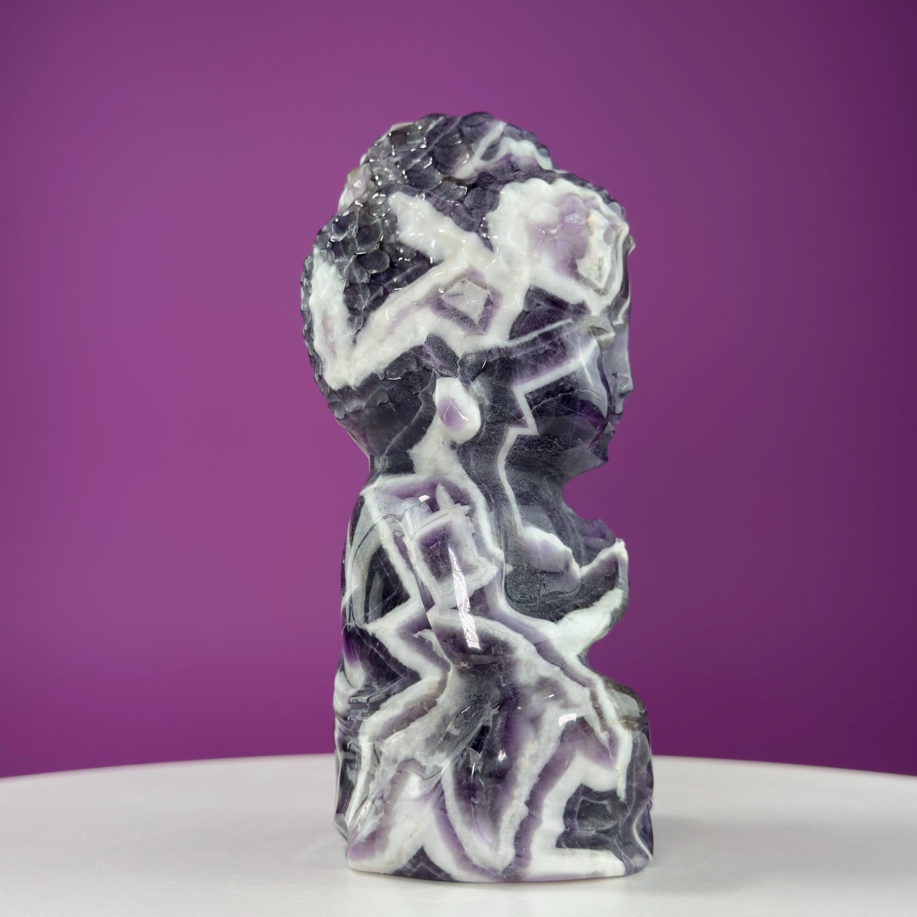 Dream Amethyst Baby Buddha – 1015g Collector Carving