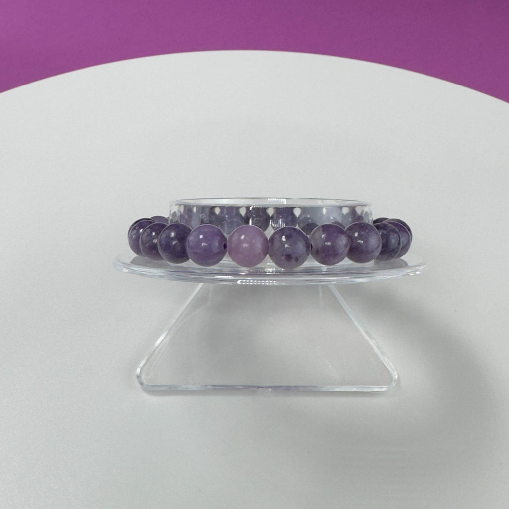 Lepidolite Bracelet-8 Millimeter Beads