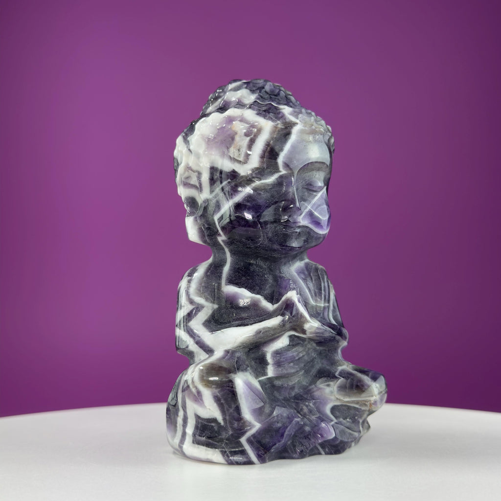 Dream Amethyst Baby Buddha – 1015g Collector Carving