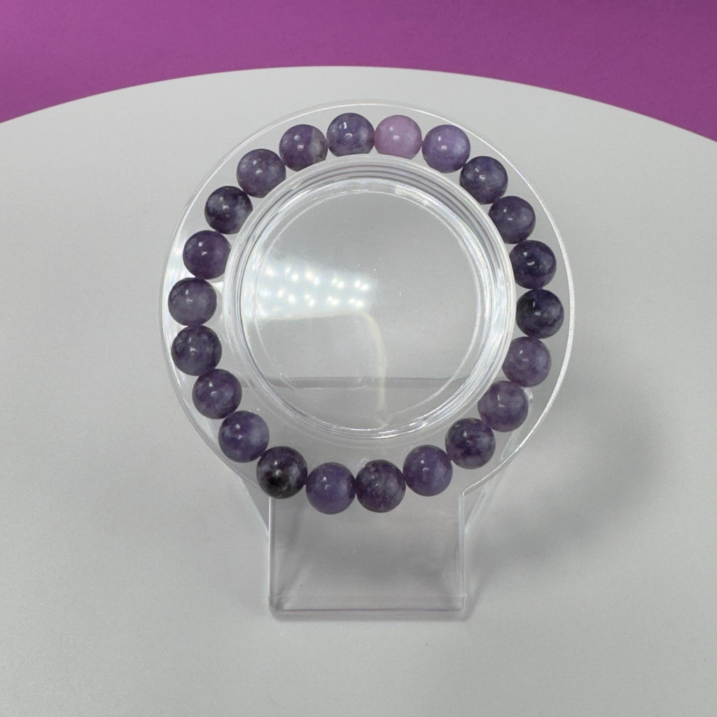 Lepidolite Bracelet-8 Millimeter Beads