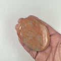 Peach Moonstone Palm Stone, Large Palm Stone