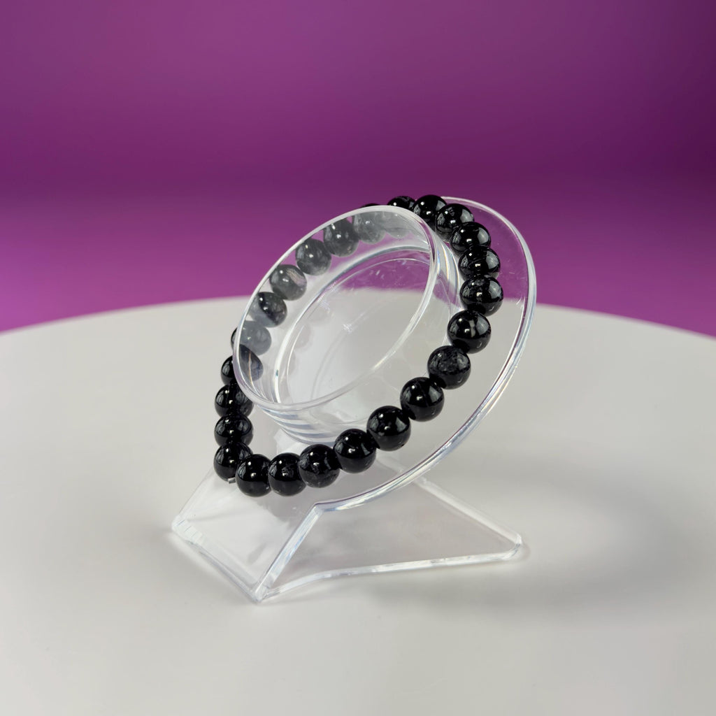 Black Tourmaline Bracelet-8 Millimeter Beads