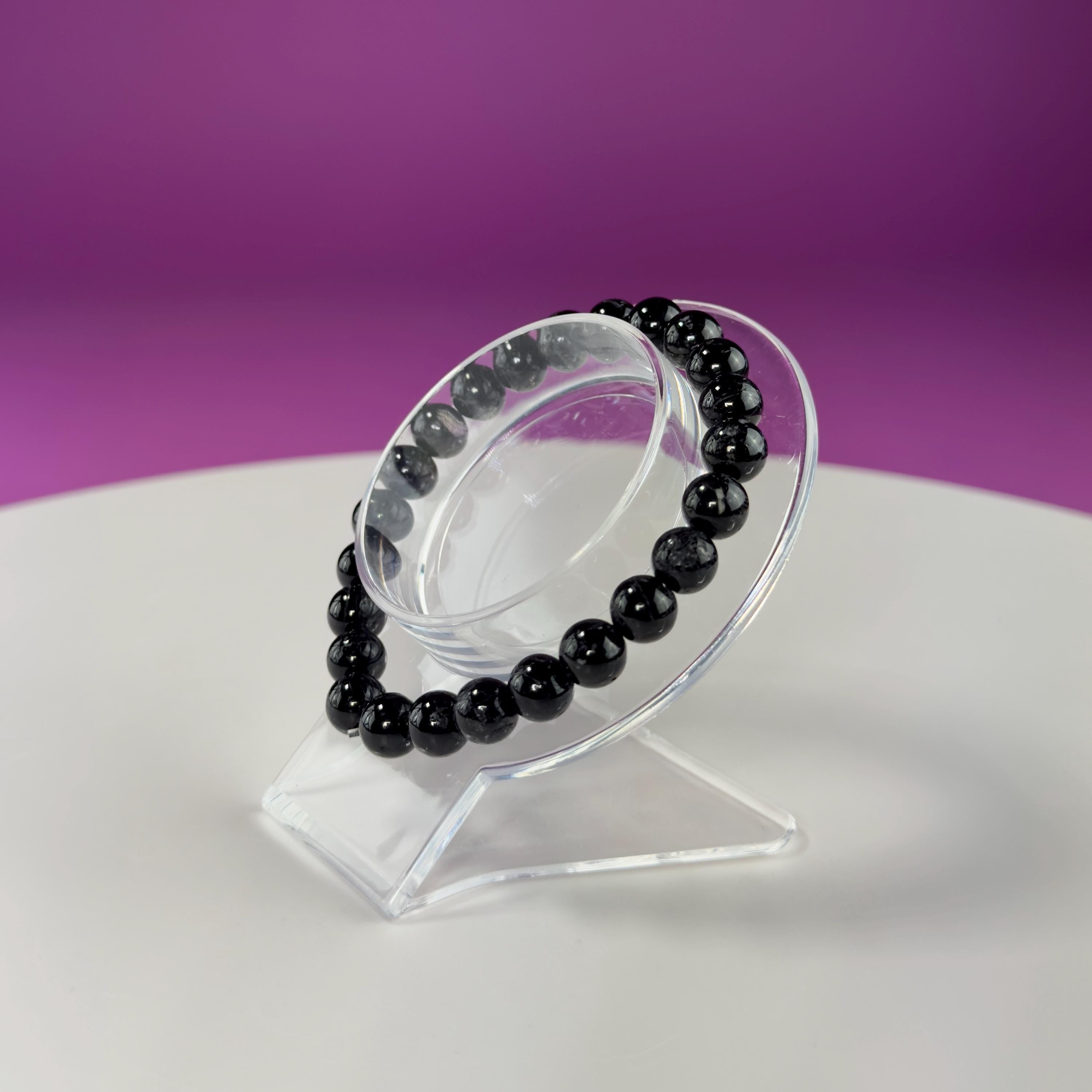 Black Tourmaline Bracelet-8 Millimeter Beads