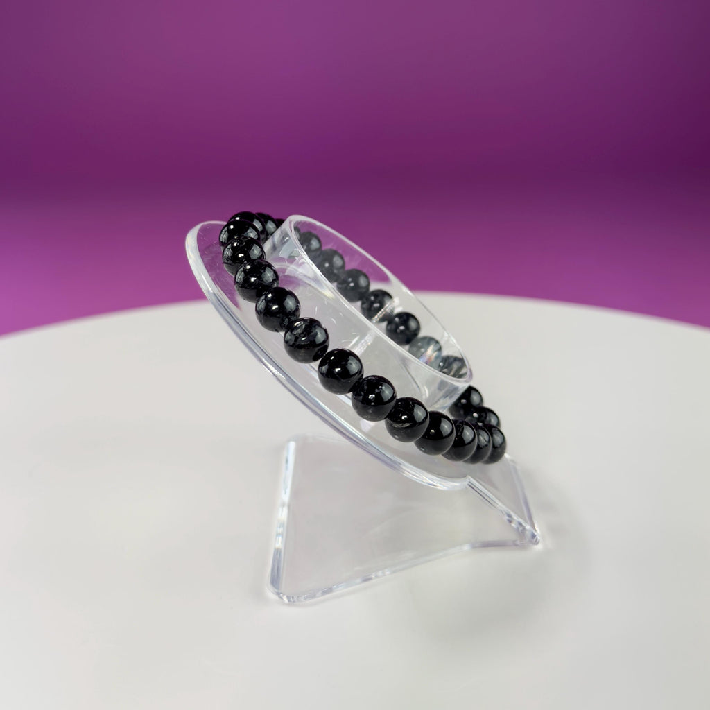 Black Tourmaline Bracelet-8 Millimeter Beads