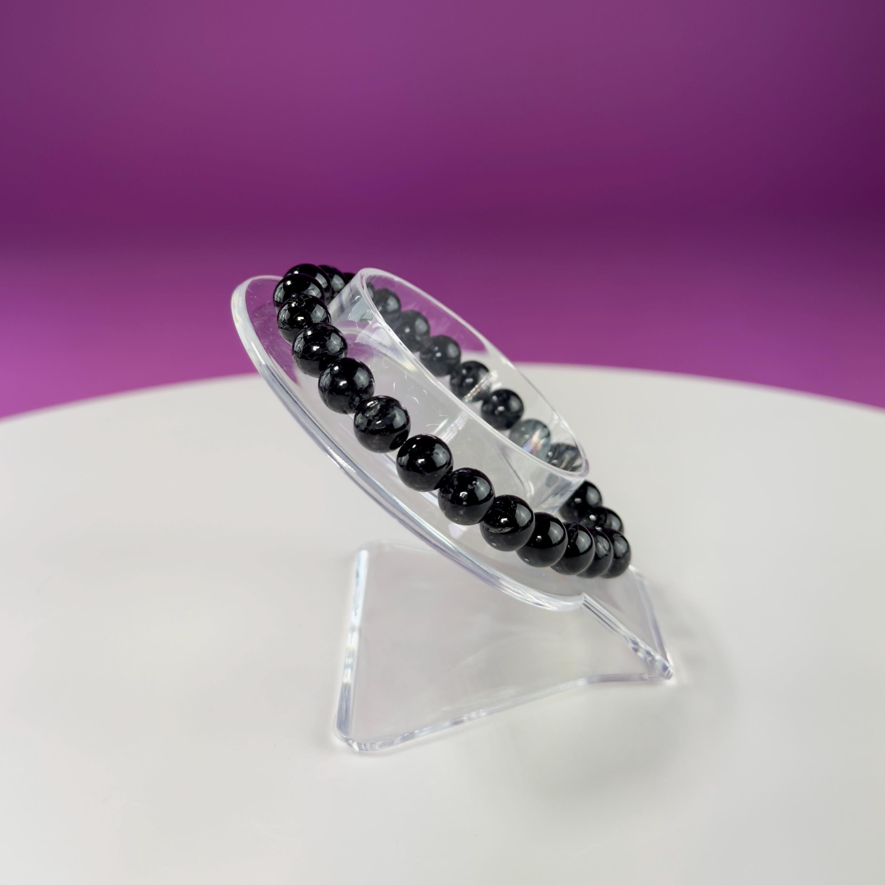 Black Tourmaline Bracelet-8 Millimeter Beads