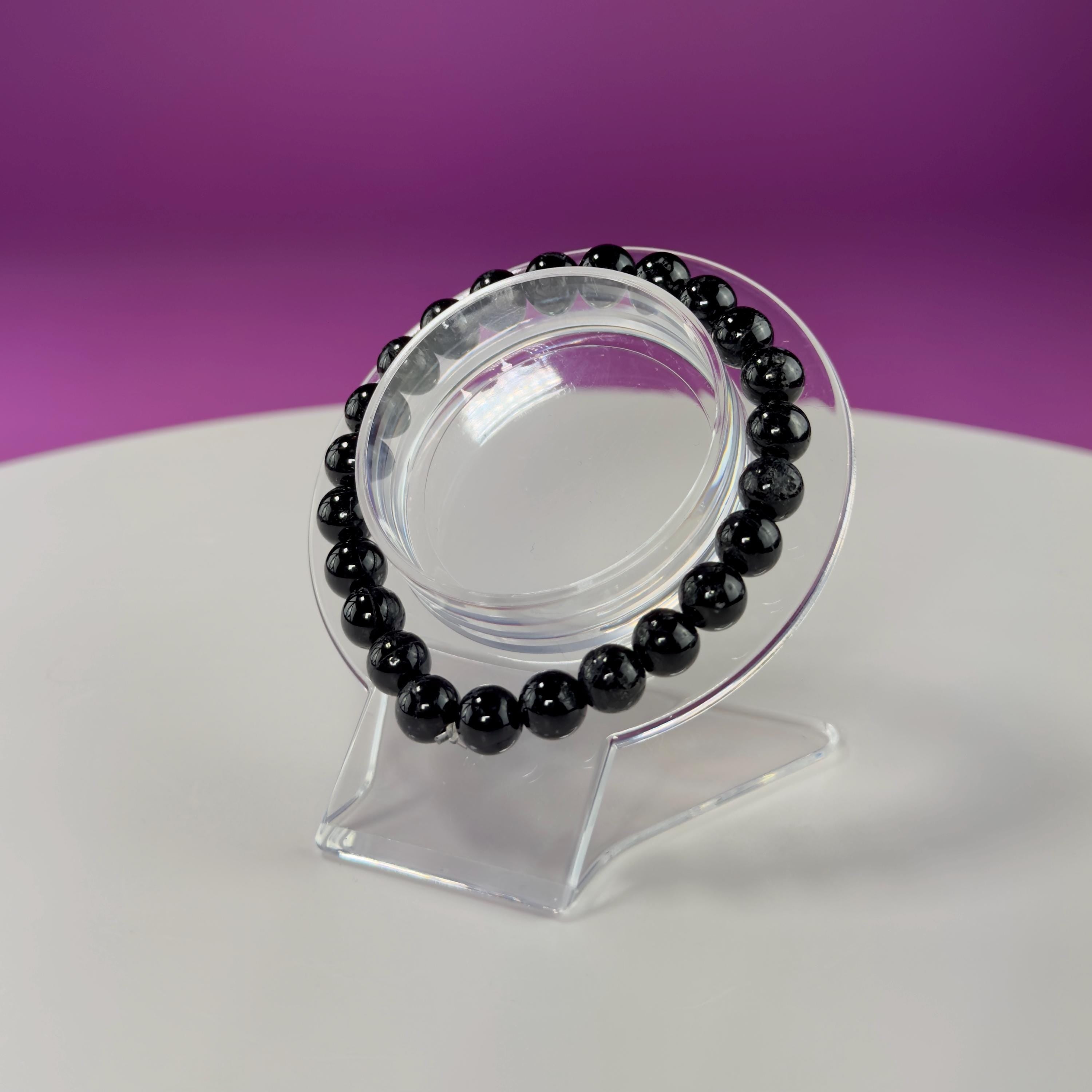 Black Tourmaline Bracelet-8 Millimeter Beads