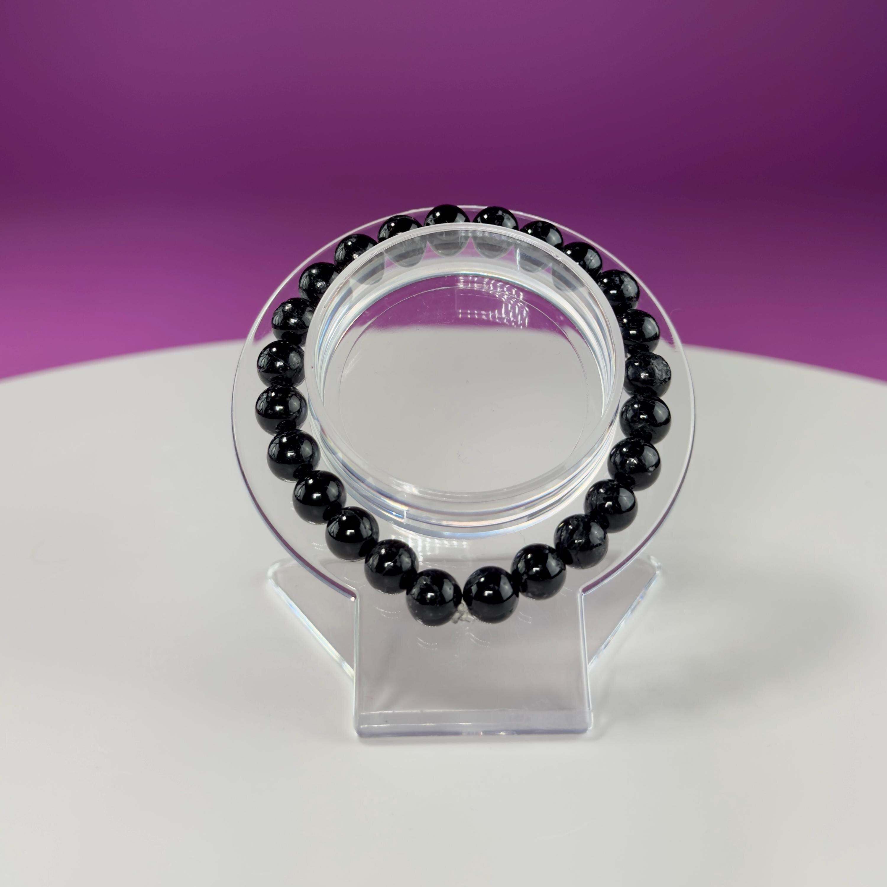 Black Tourmaline Bracelet-8 Millimeter Beads