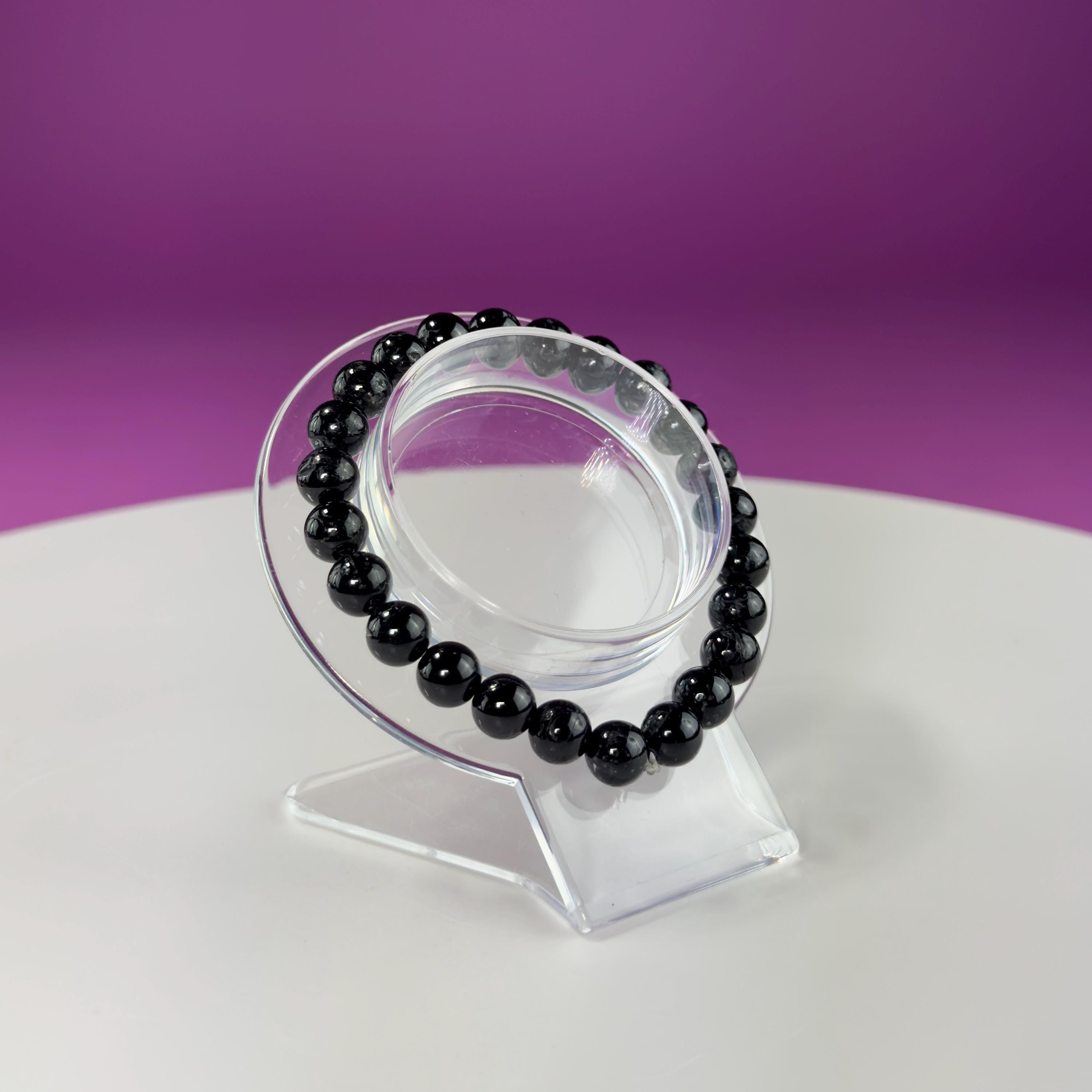 Black Tourmaline Bracelet-8 Millimeter Beads