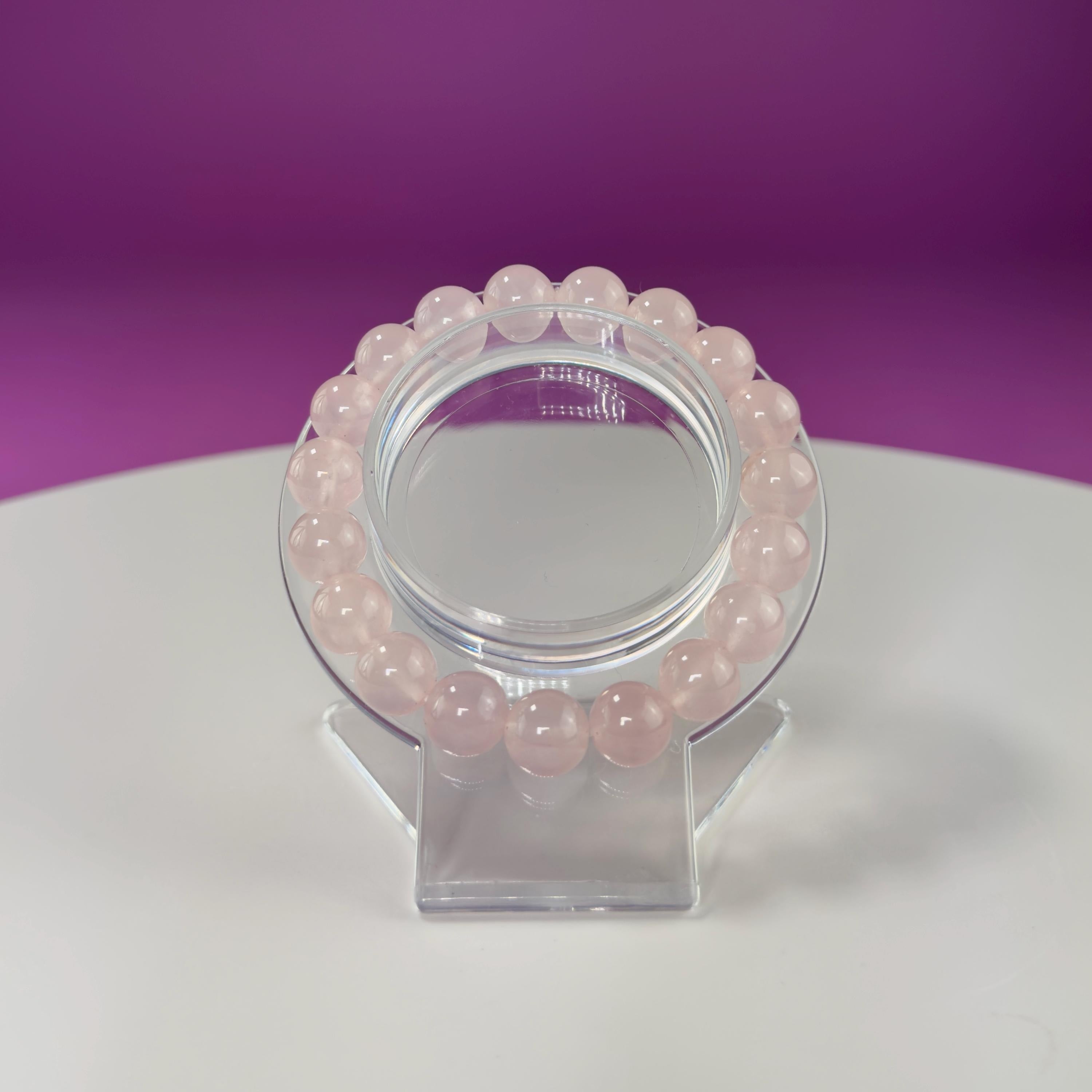 Rose Quartz Bracelet-10 Millimeter Beads