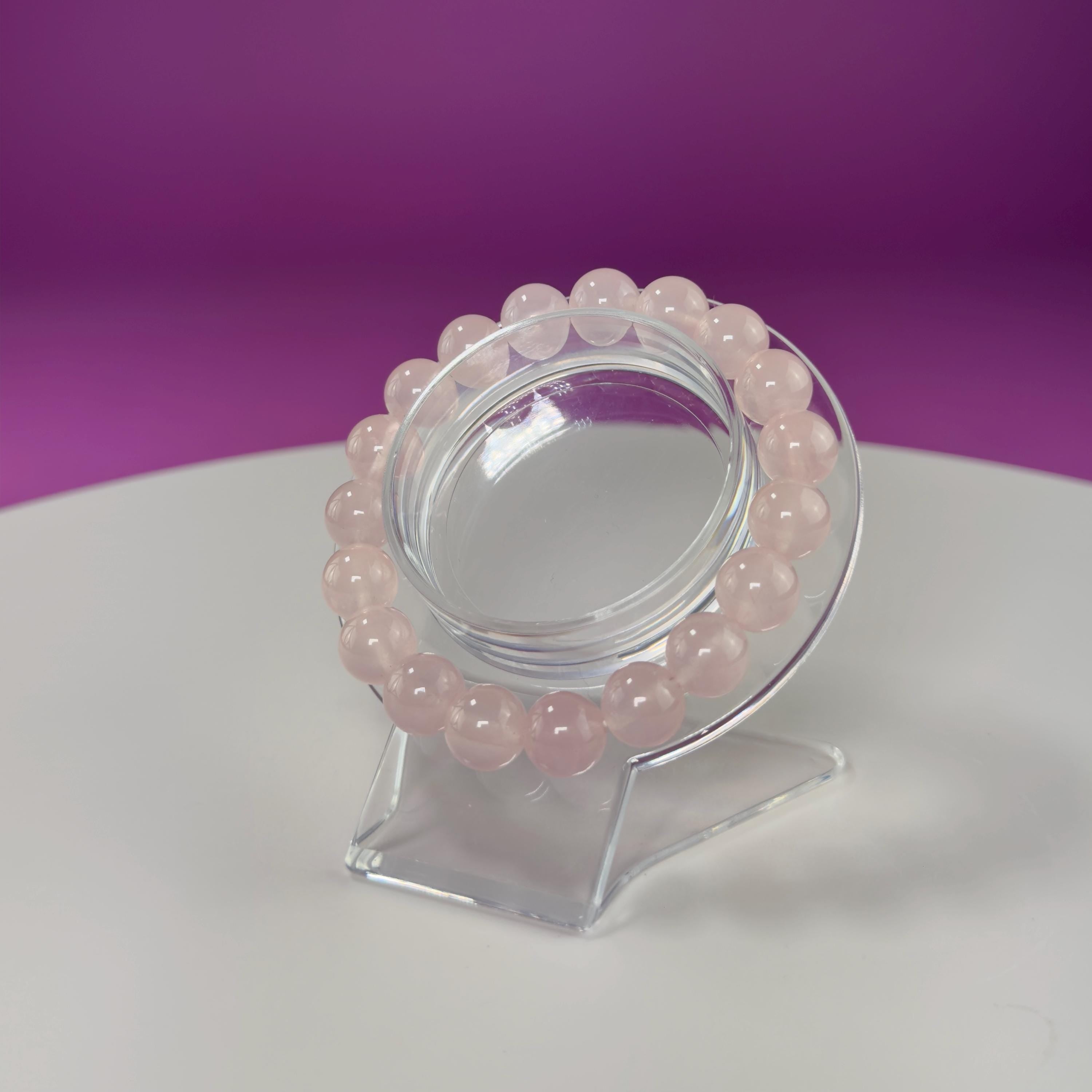 Rose Quartz Bracelet-10 Millimeter Beads