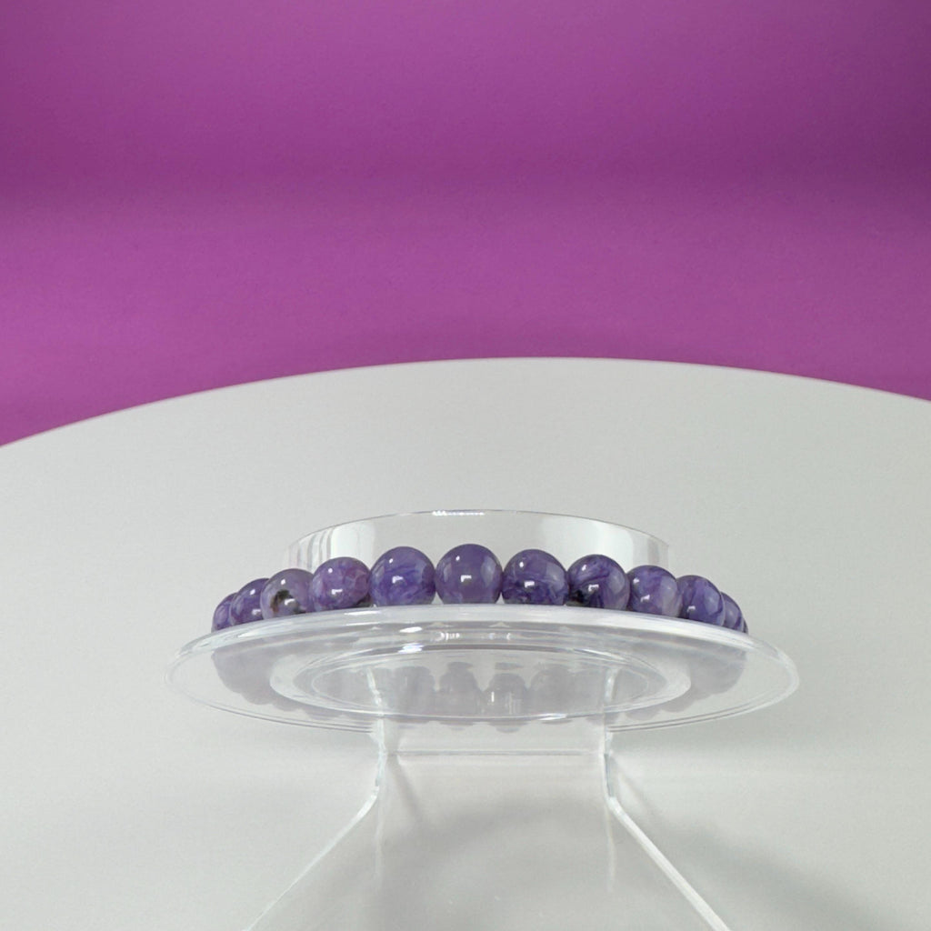 Charoite Bracelet (AAA) (Russia)-7-8 Millimeter Beads