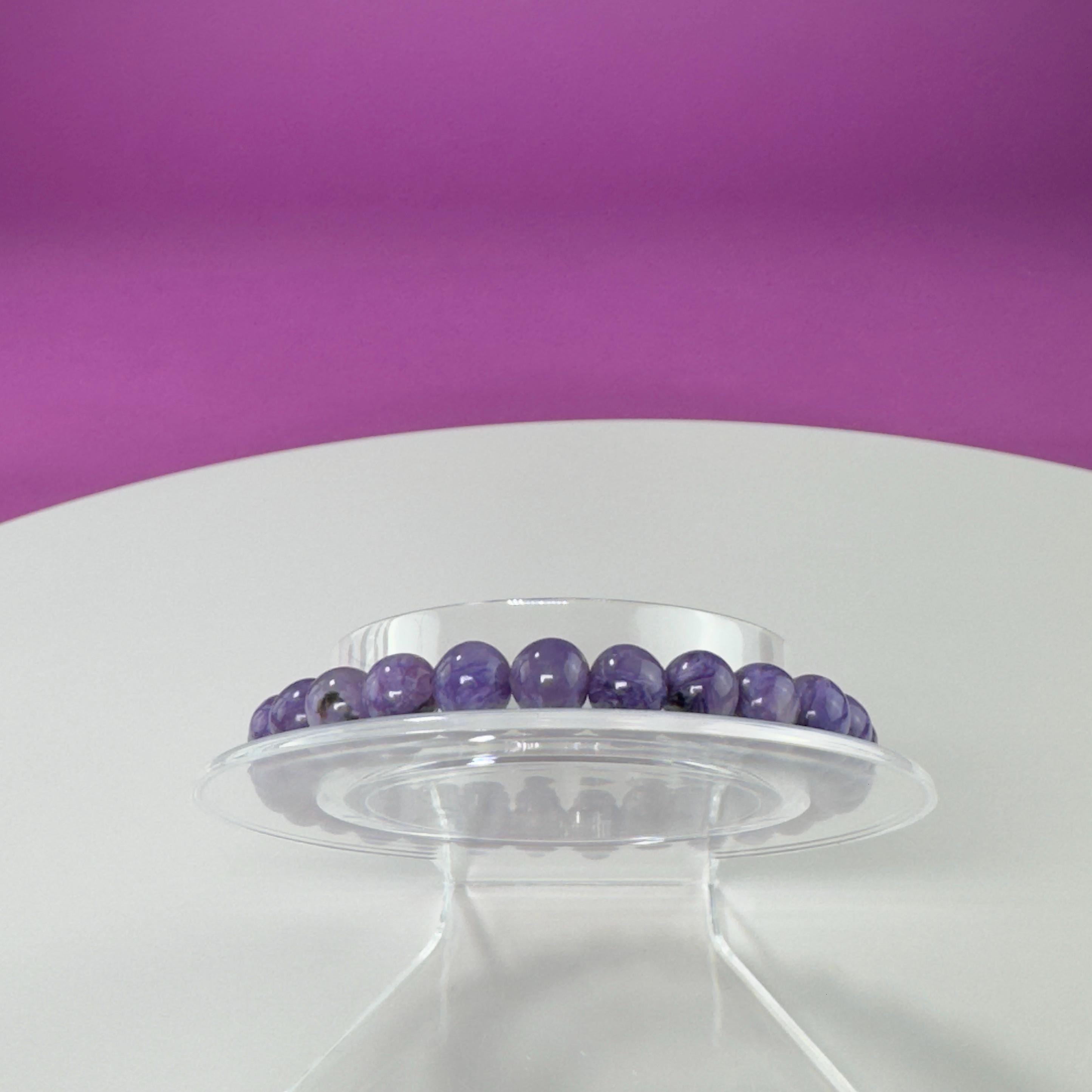 Charoite Bracelet (AAA) (Russia)-7-8 Millimeter Beads
