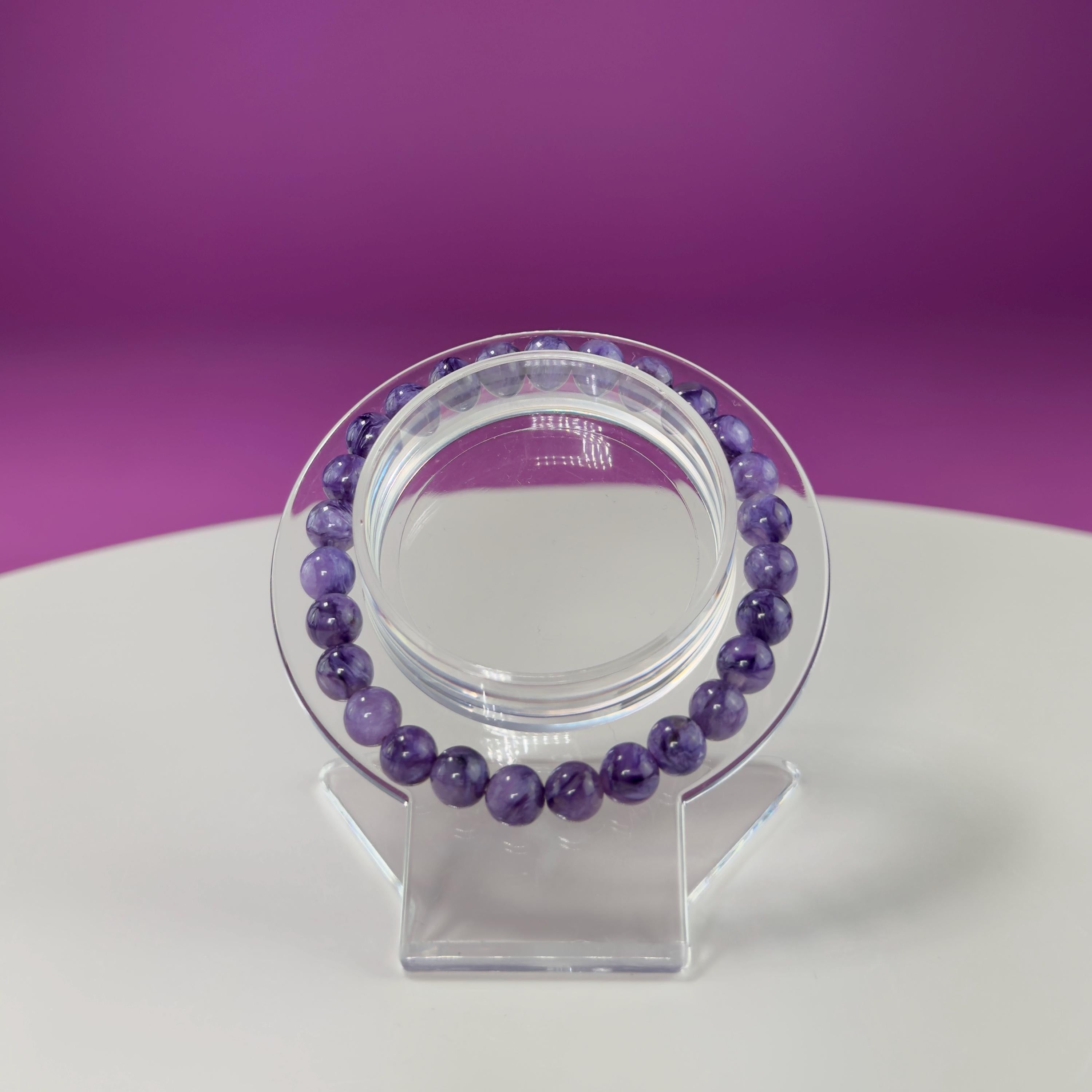Charoite Bracelet (AAA) (Russia)-7-8 Millimeter Beads