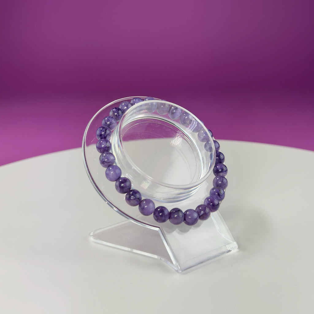 Charoite Bracelet (AAA) (Russia)-7-8 Millimeter Beads