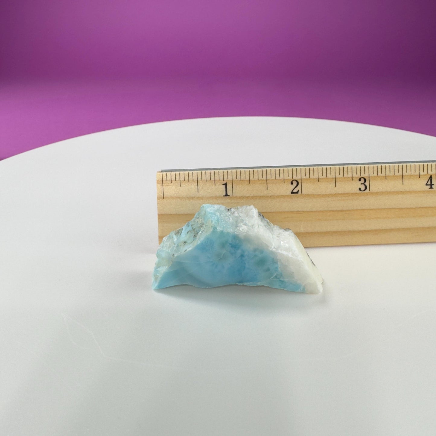 Larimar Mini Slice (Includes Black Display Stand)