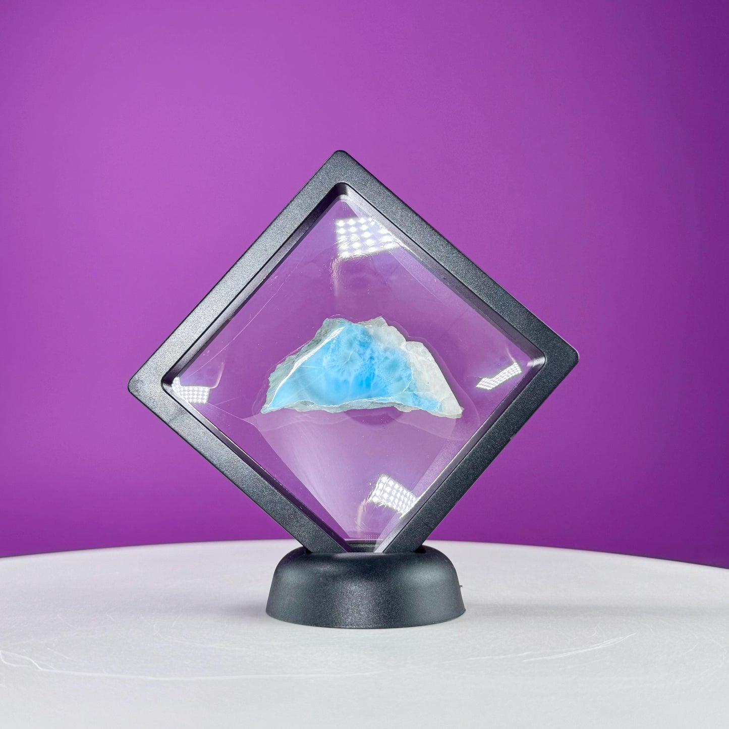 Larimar Mini Slice (Includes Black Display Stand)