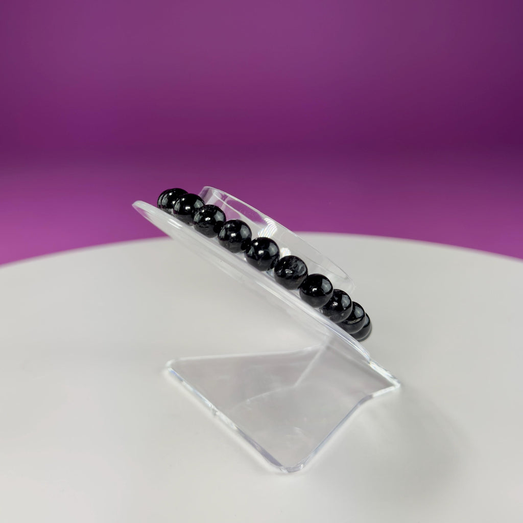 Black Tourmaline Bracelet-8 Millimeter Beads