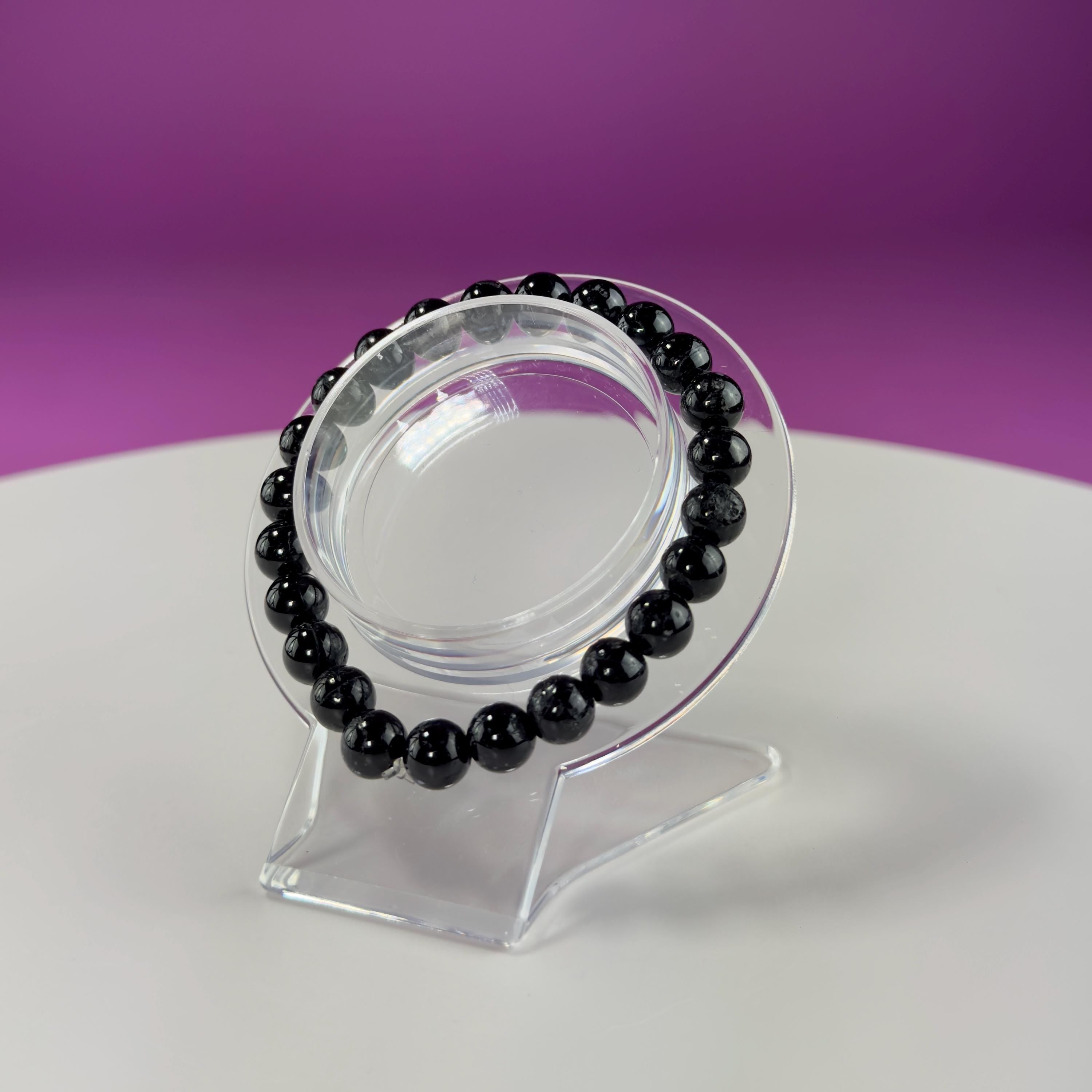 Black Tourmaline Bracelet-8 Millimeter Beads