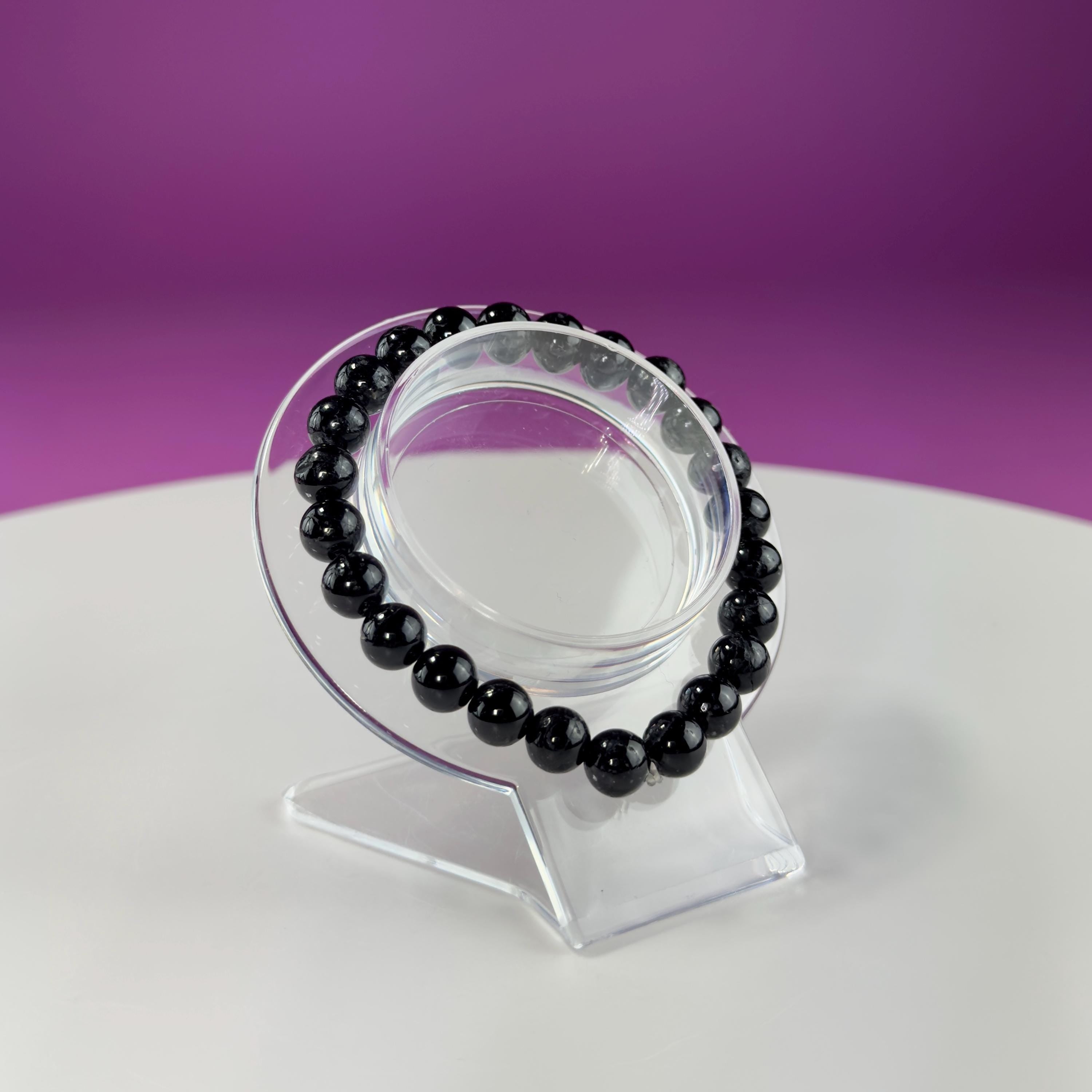 Black Tourmaline Bracelet-8 Millimeter Beads