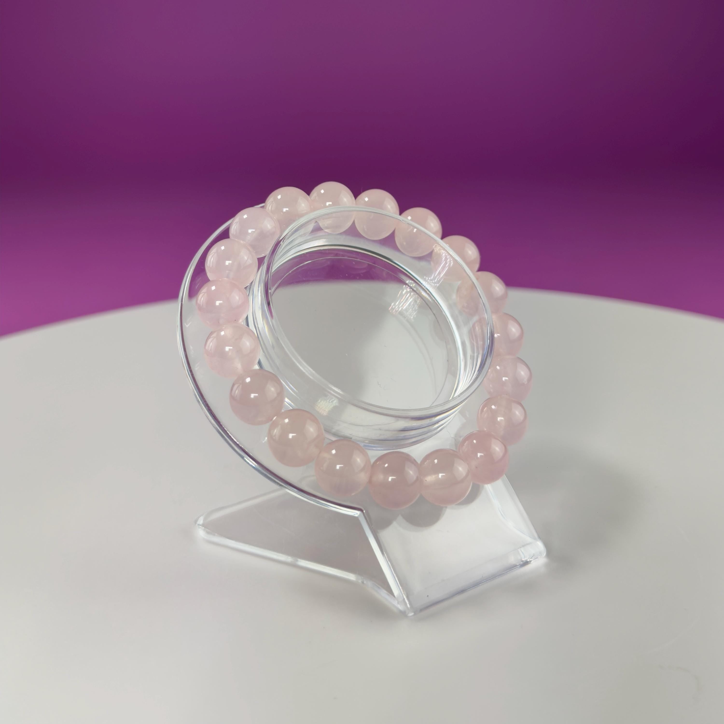 Rose Quartz Bracelet-10 Millimeter Beads