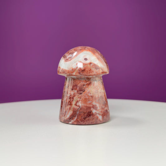 Red Aventurine Mushroom Carving