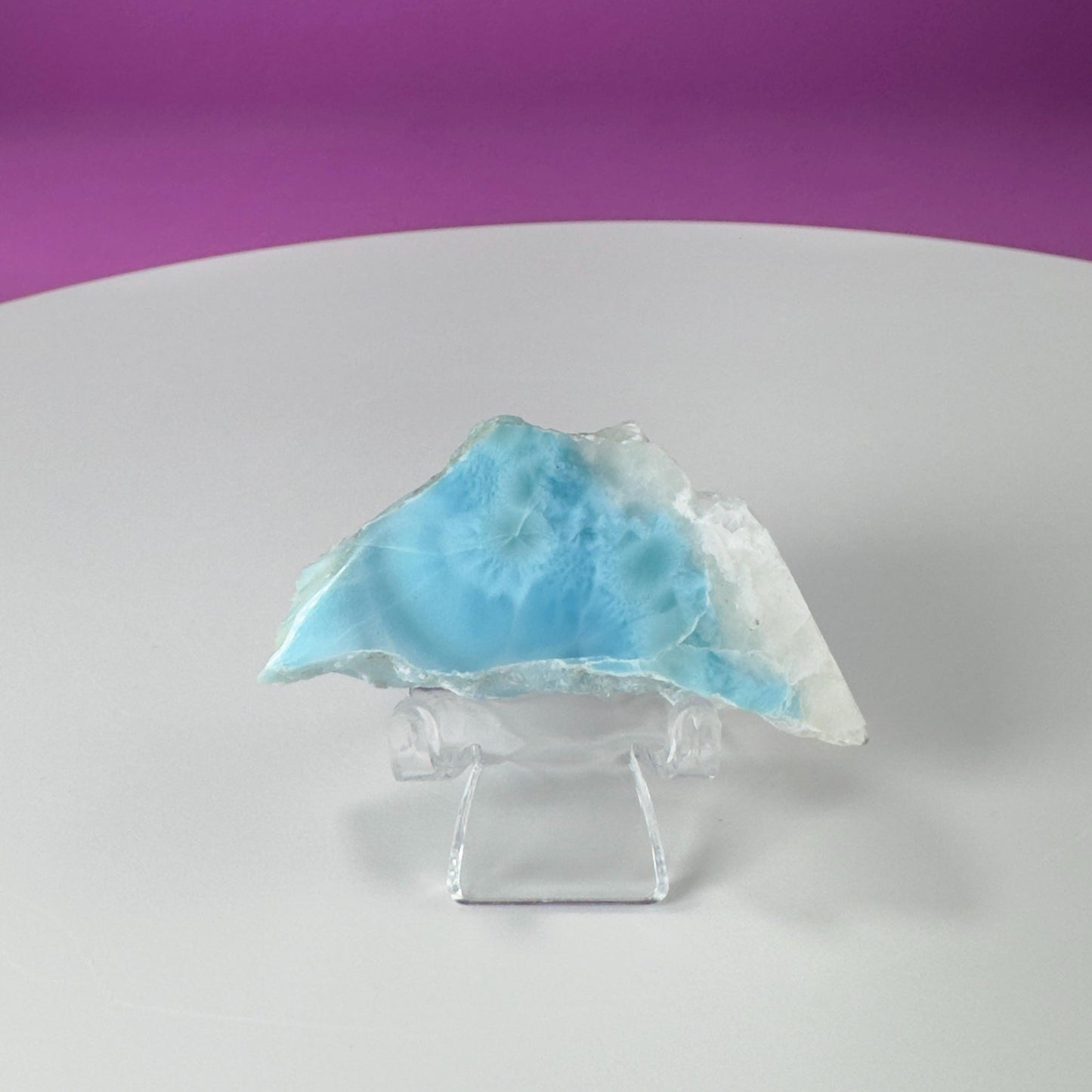 Larimar Mini Slice (Includes Black Display Stand)