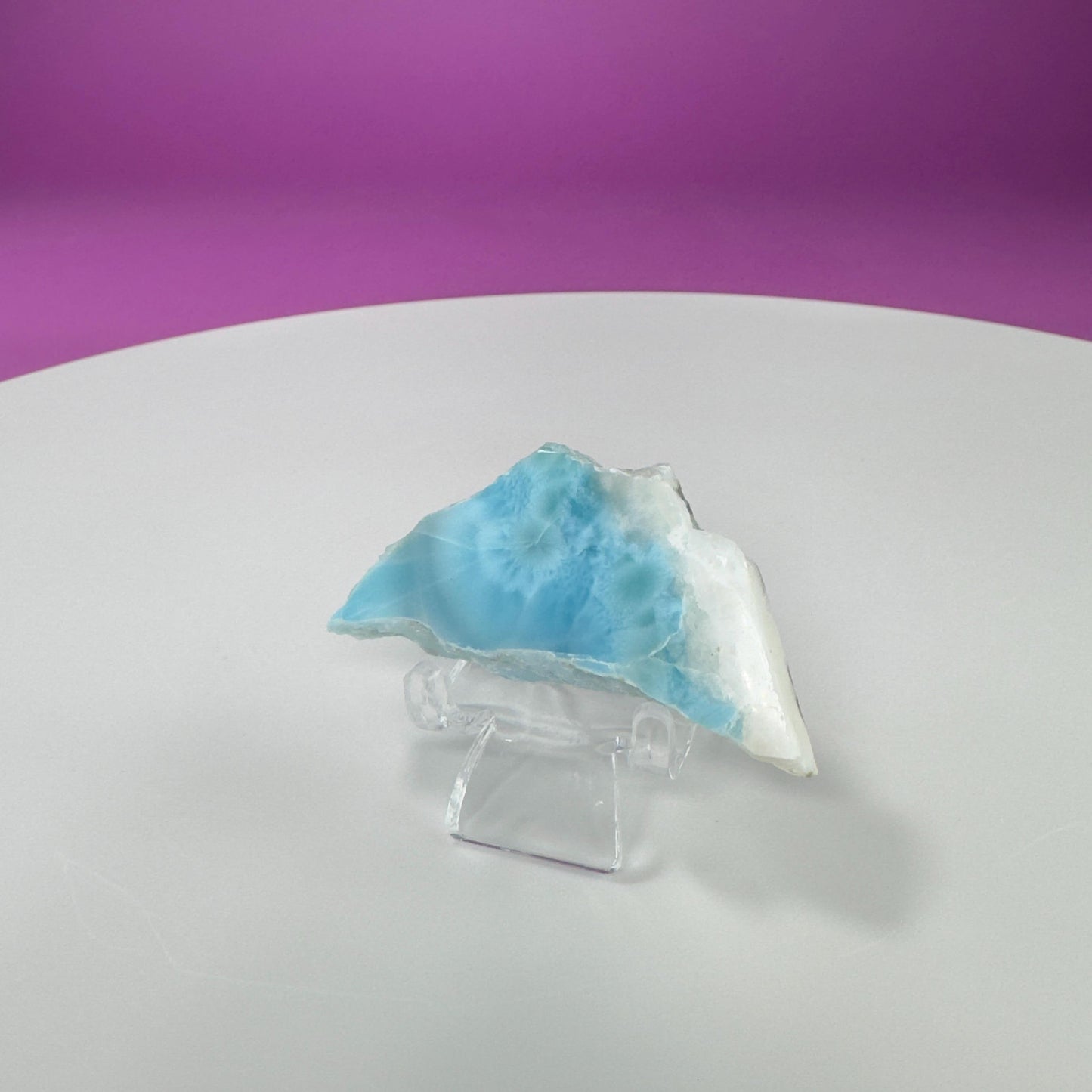 Larimar Mini Slice (Includes Black Display Stand)