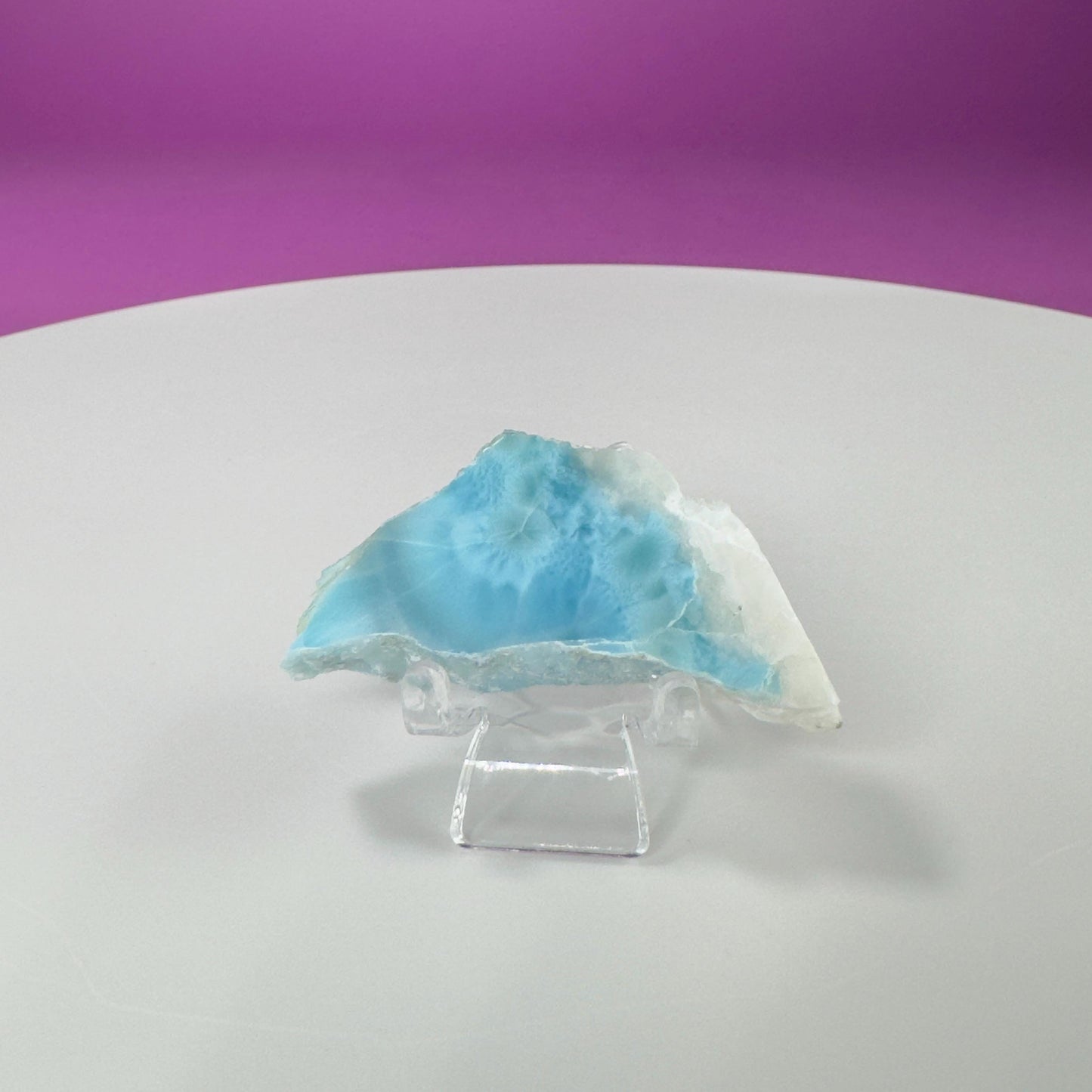 Larimar Mini Slice (Includes Black Display Stand)