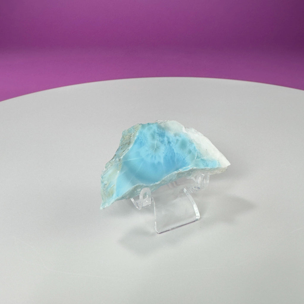 Larimar Mini Slice (Includes Black Display Stand)