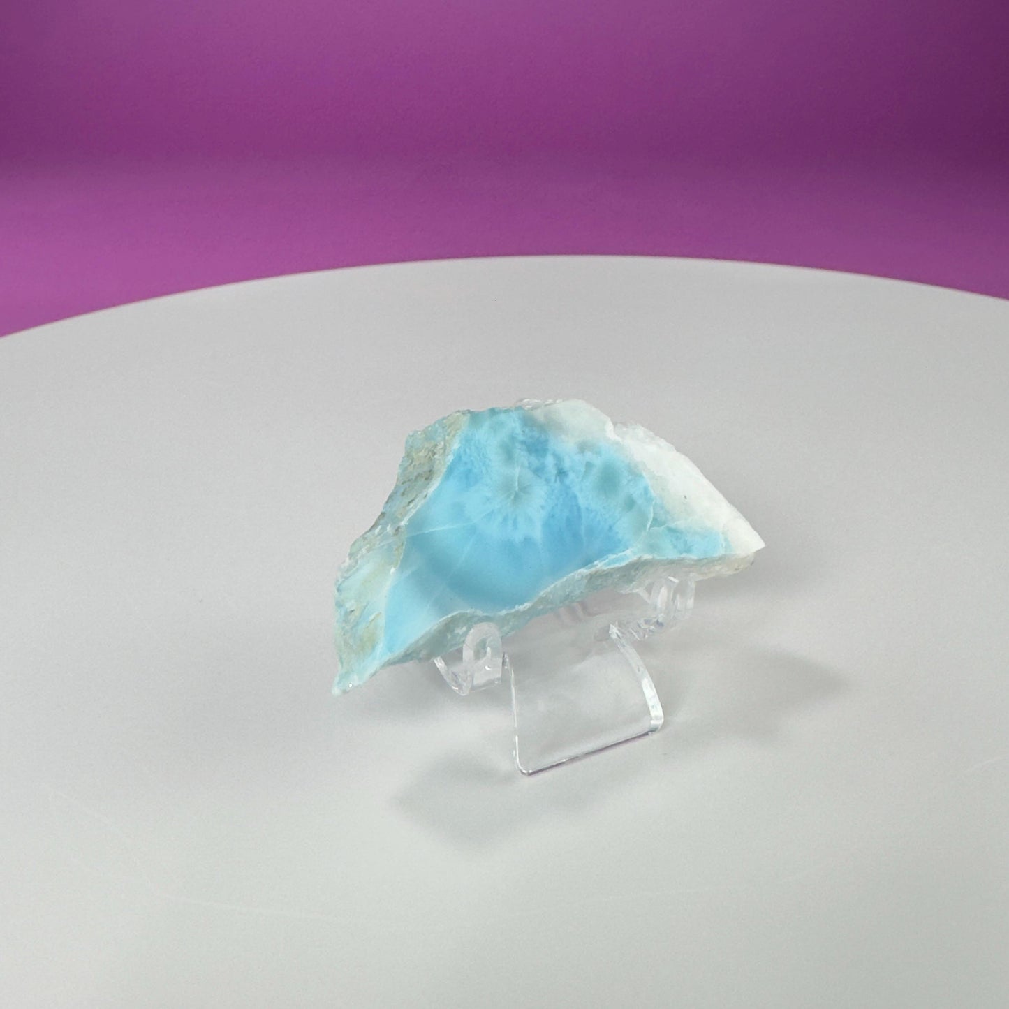 Larimar Mini Slice (Includes Black Display Stand)