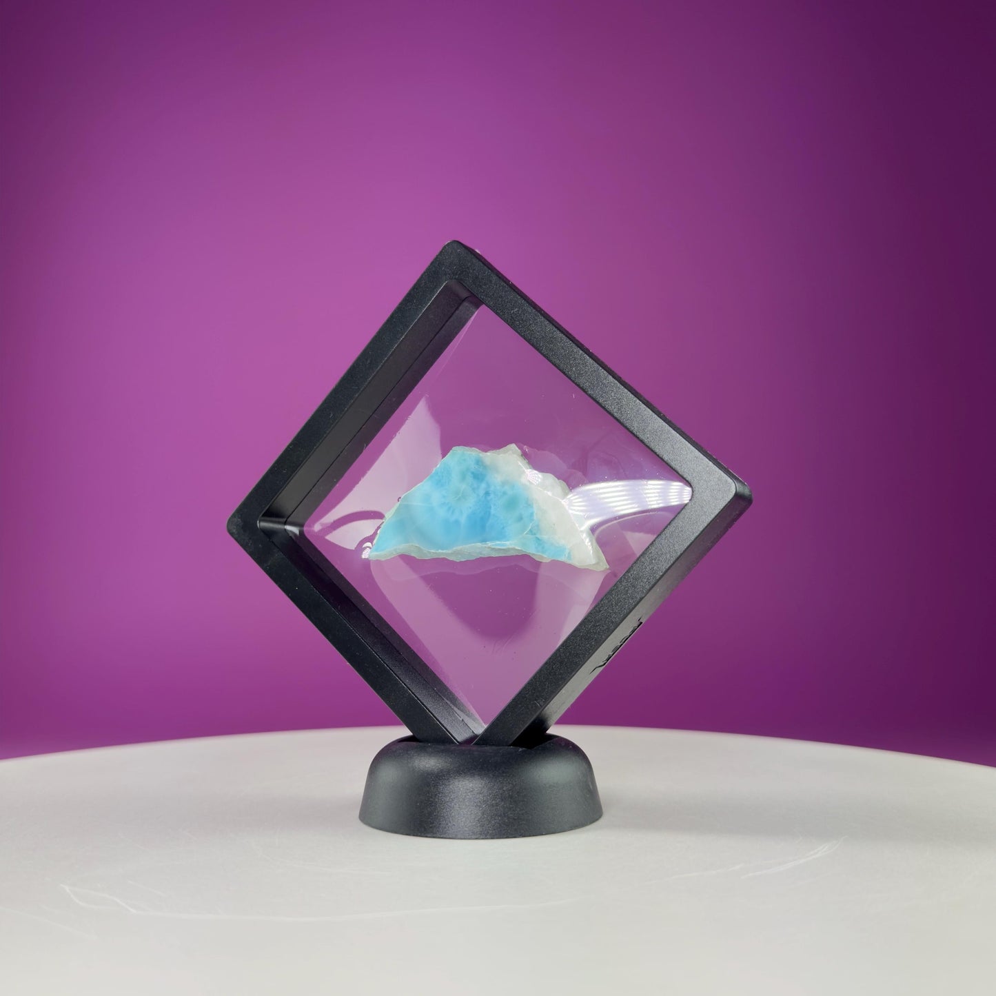 Larimar Mini Slice (Includes Black Display Stand)