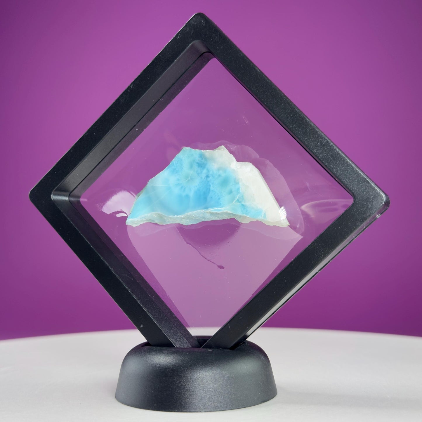 Larimar Mini Slice (Includes Black Display Stand)