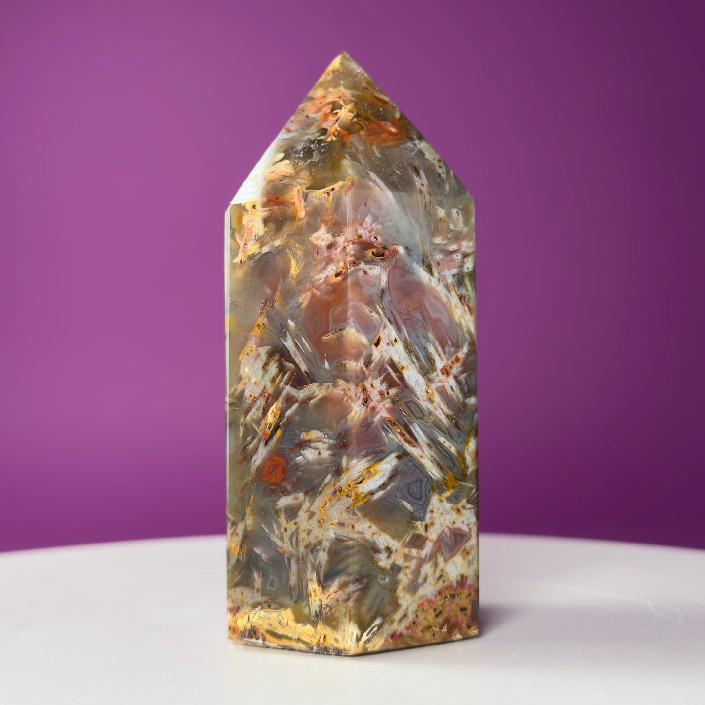 Sagenite Agate Tower (Brazil)