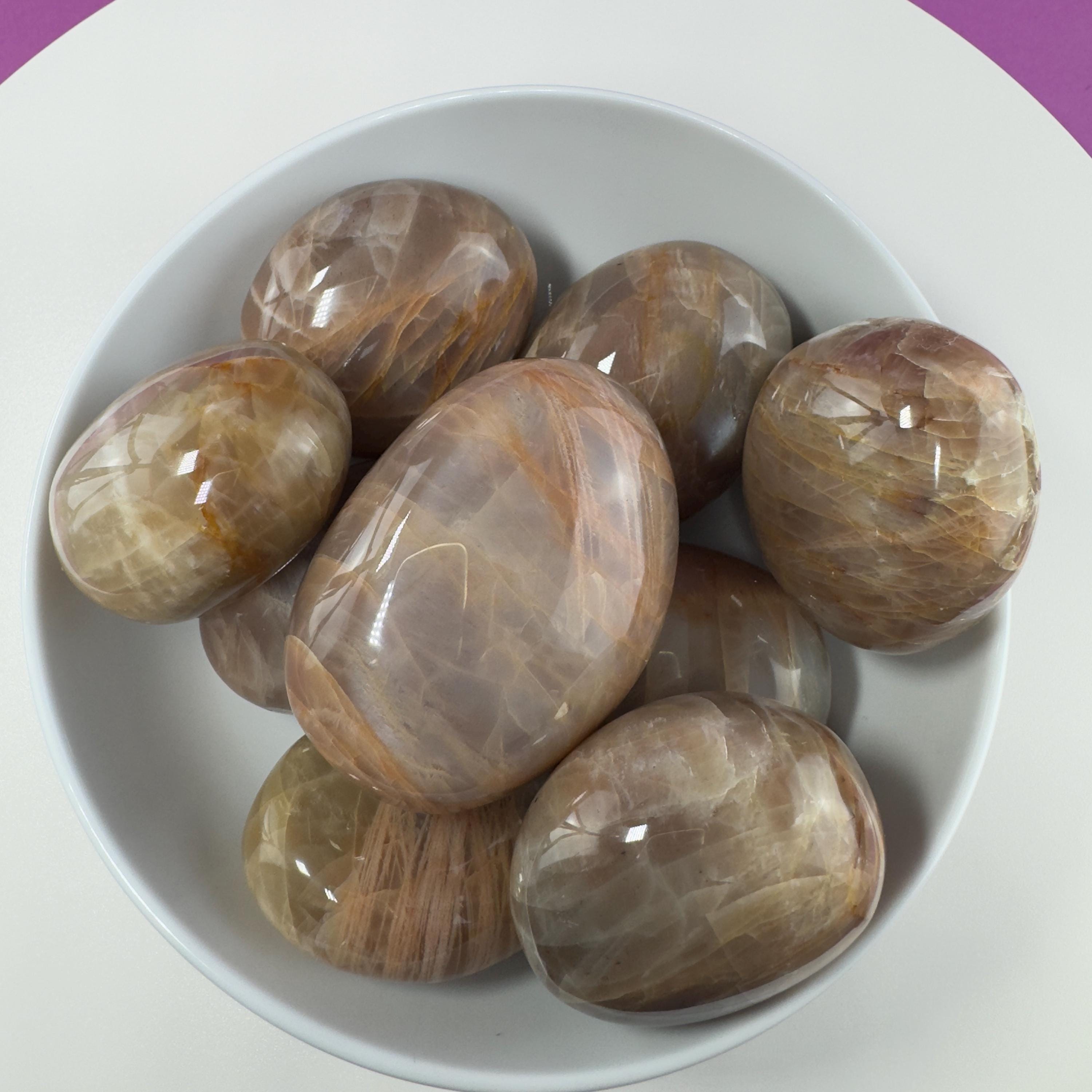 Moonstone Palm Stone, Flashy Stone