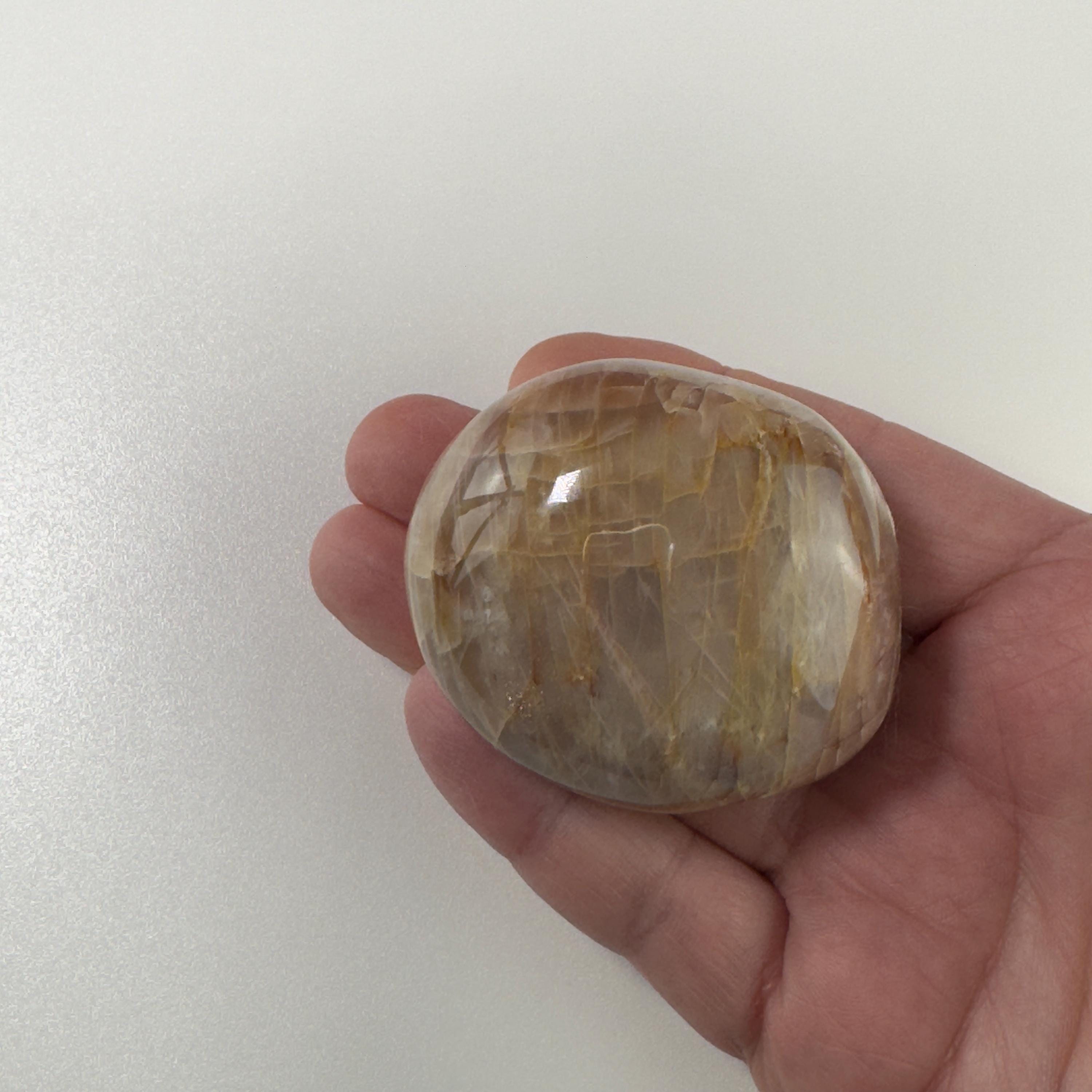 Moonstone Palm Stone, Flashy Stone