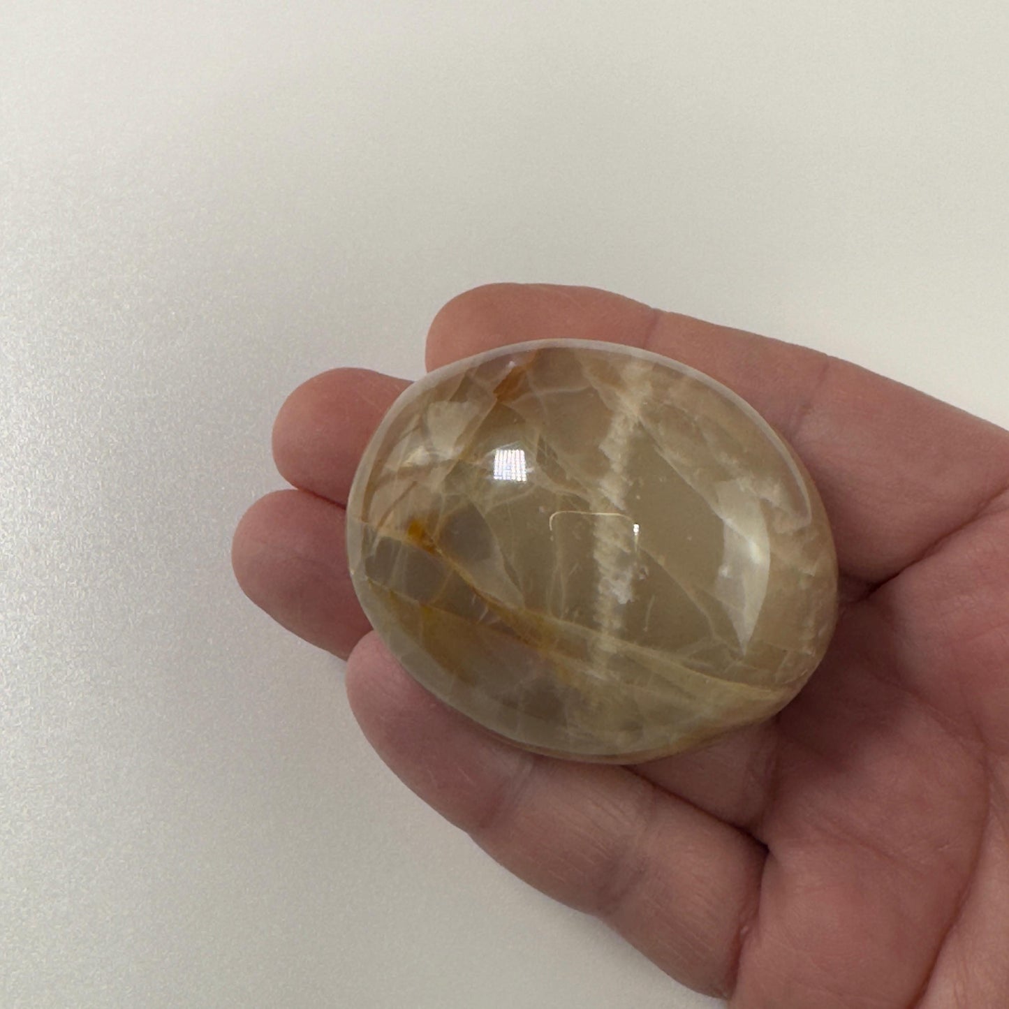 Moonstone Palm Stone, Flashy Palm Stone