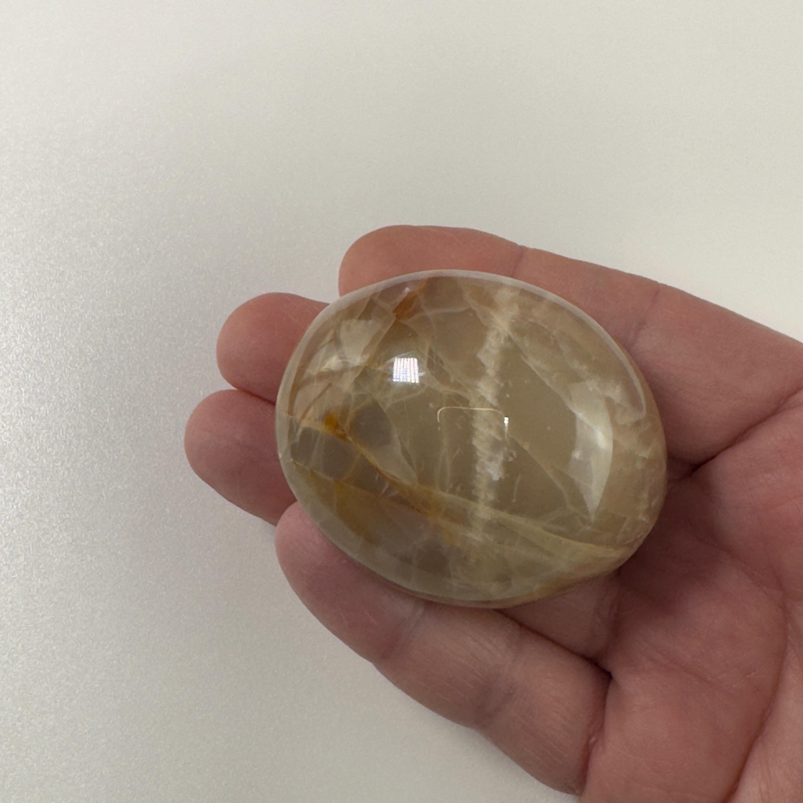 Moonstone Palm Stone, Flashy Stone