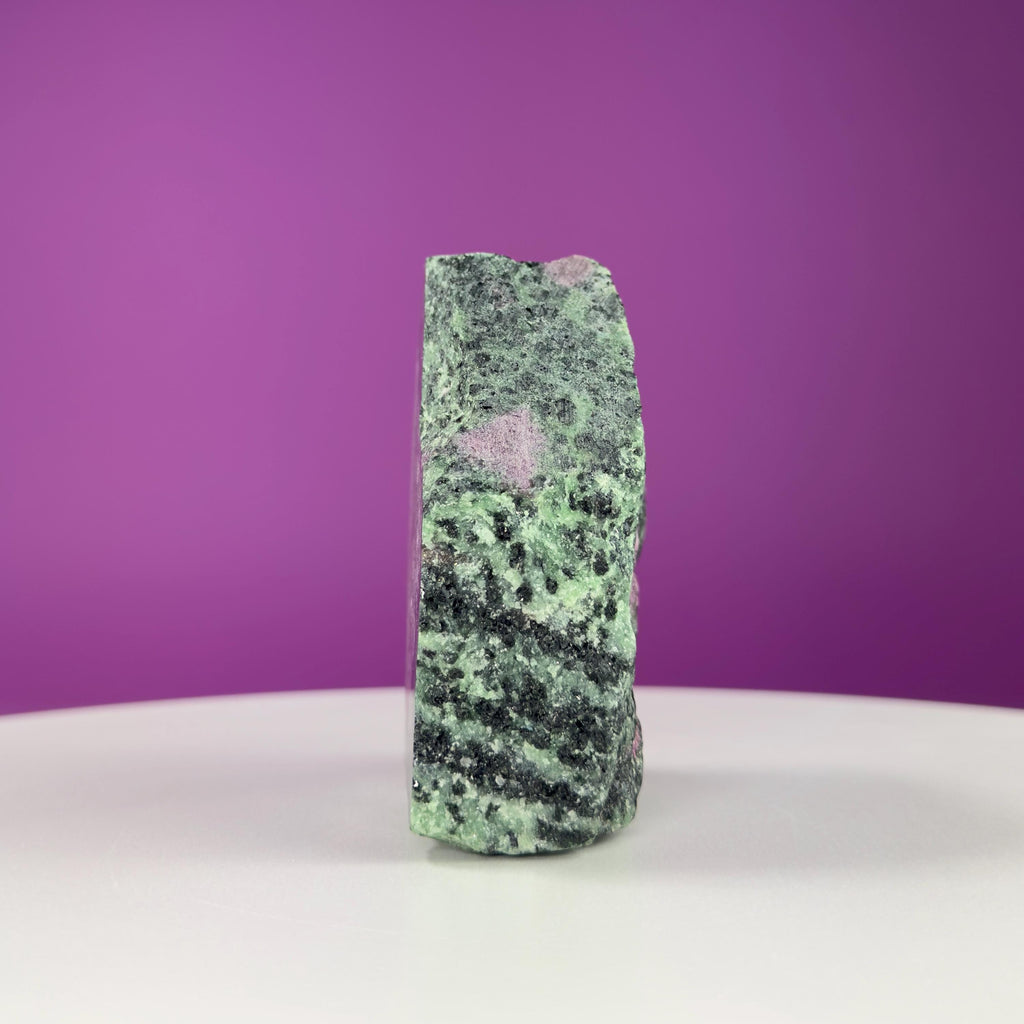 Ruby Zoisite Semi-Polished Specimen, UV Reactive