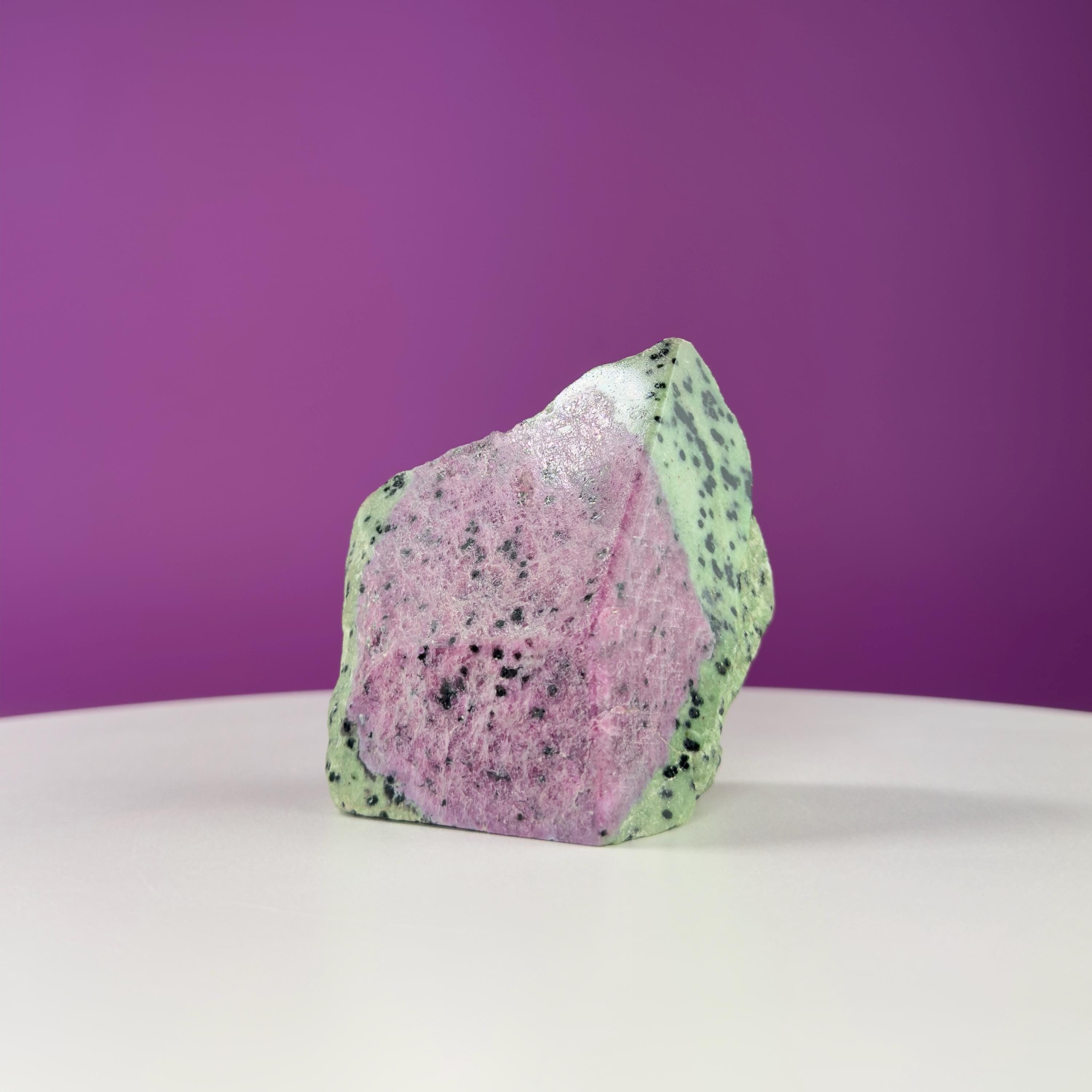 Ruby Zoisite Semi-Polished Specimen, UV Reactive, 14.40 ounces