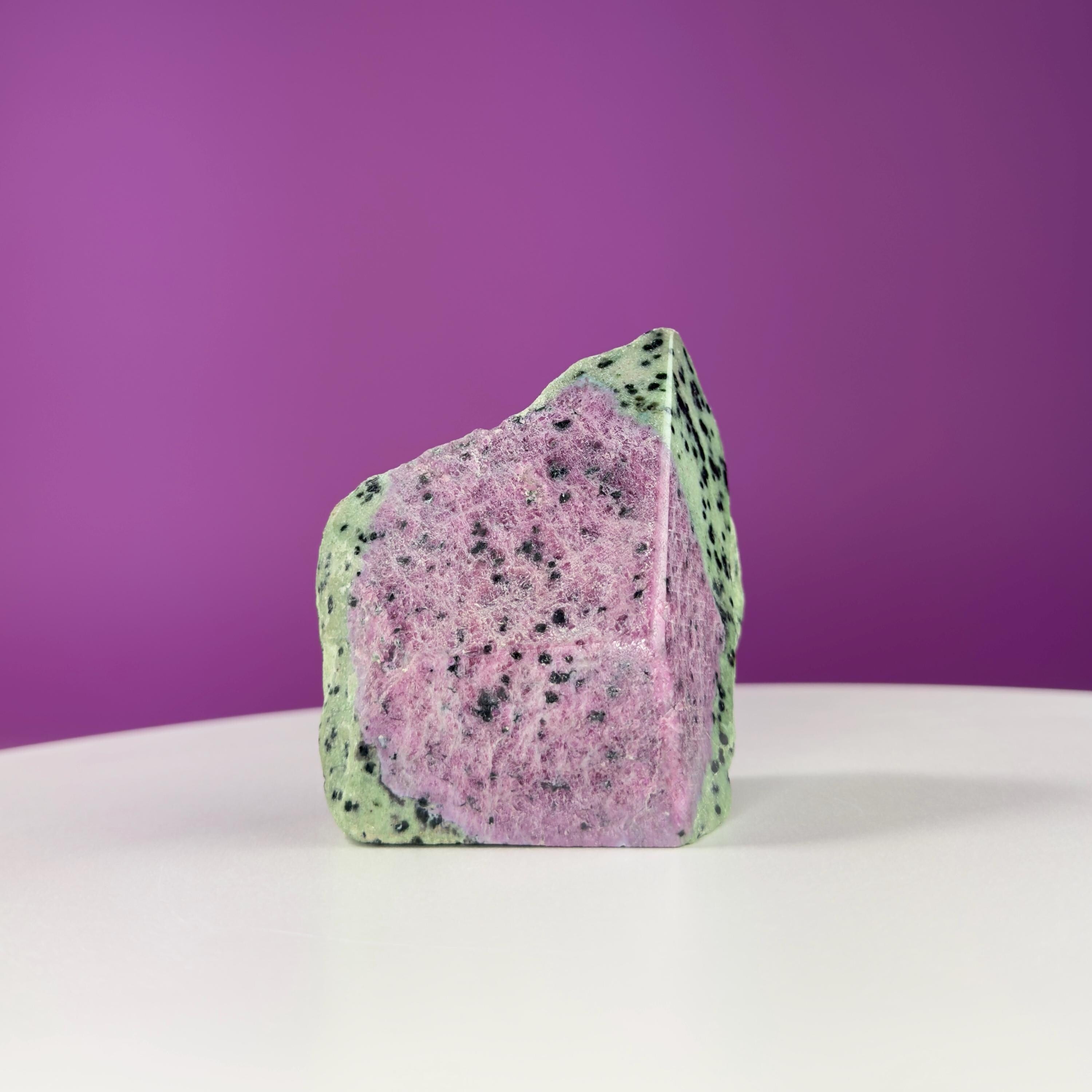 Ruby Zoisite Semi-Polished Specimen, UV Reactive, 14.40 ounces