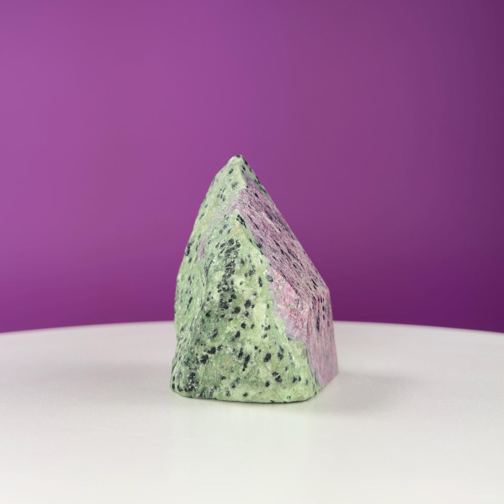 Ruby Zoisite Semi-Polished Specimen, UV Reactive, 14.40 ounces