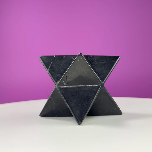 Shungite Merkaba Carving (Russia), Akonis Misfit Crystal