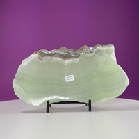 Green Calcite Slab (Mexico) (Includes Black Metal Stand)