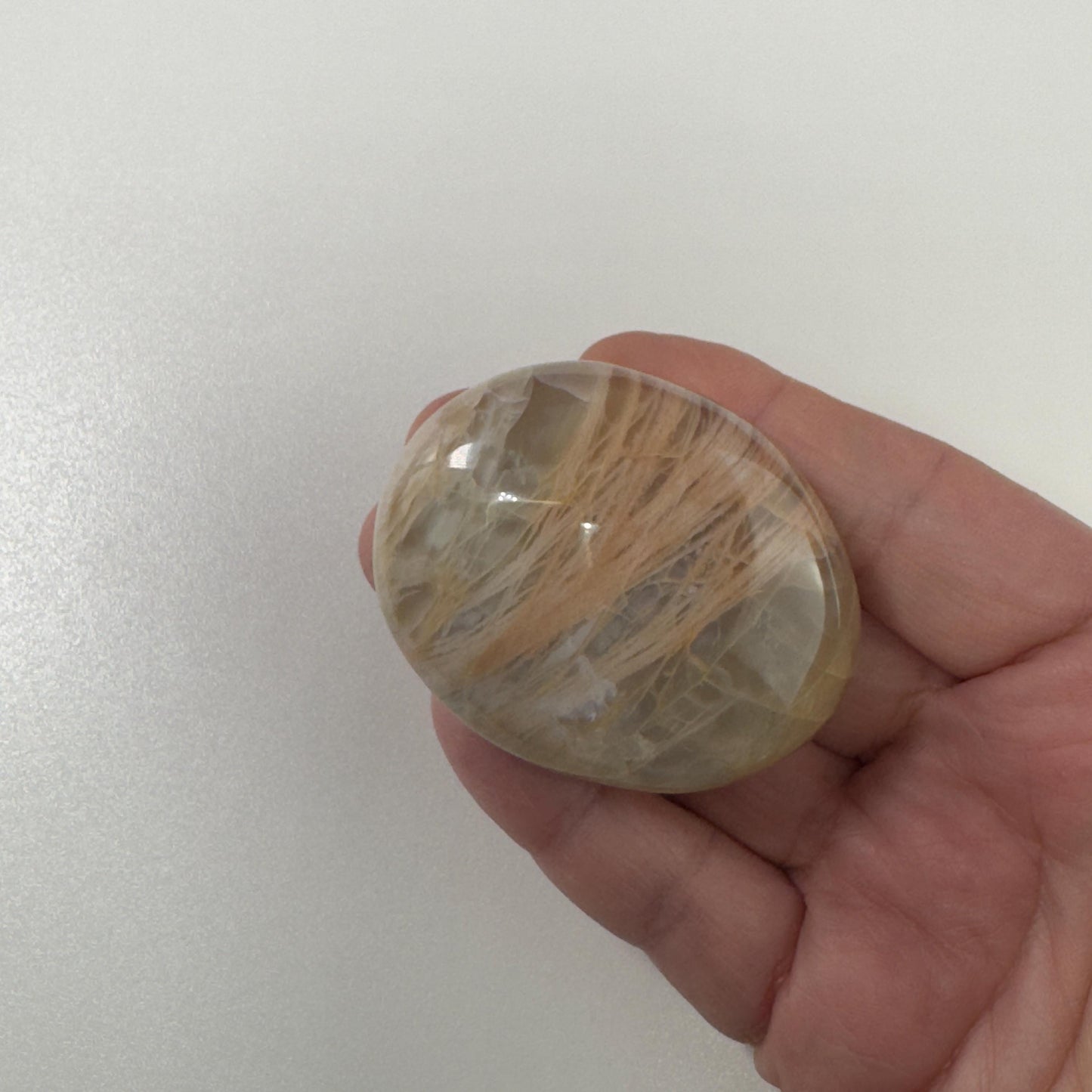Moonstone Palm Stone, Flashy Palm Stone