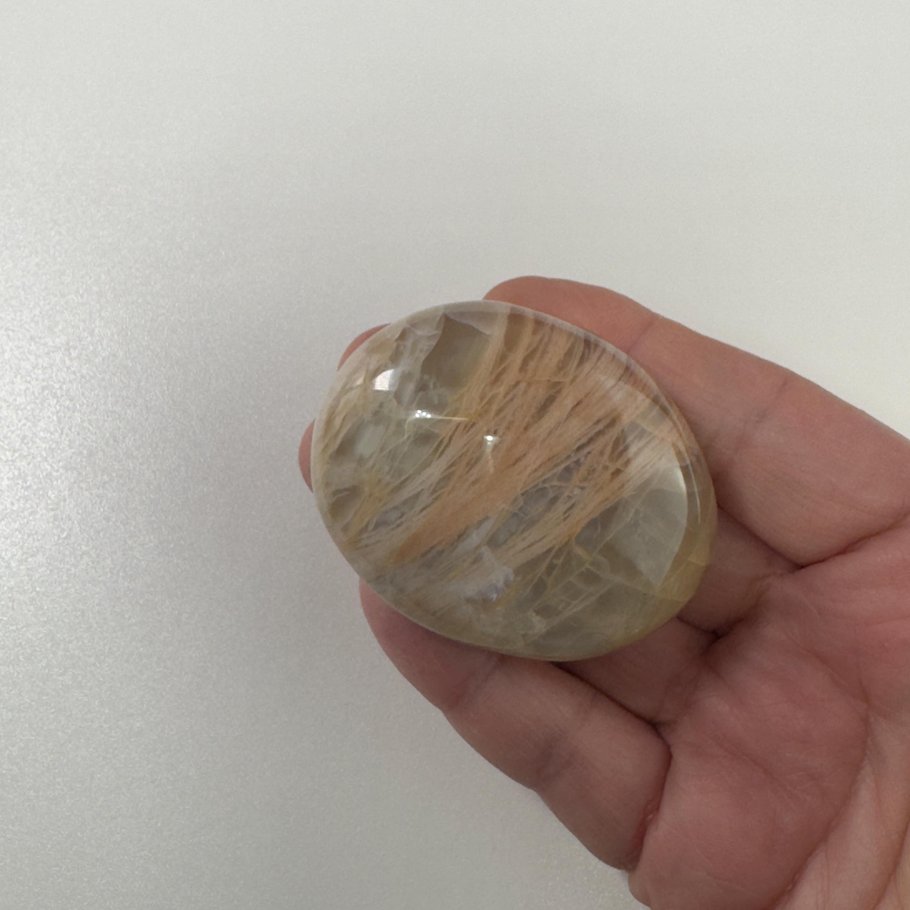 Moonstone Palm Stone, Flashy Stone