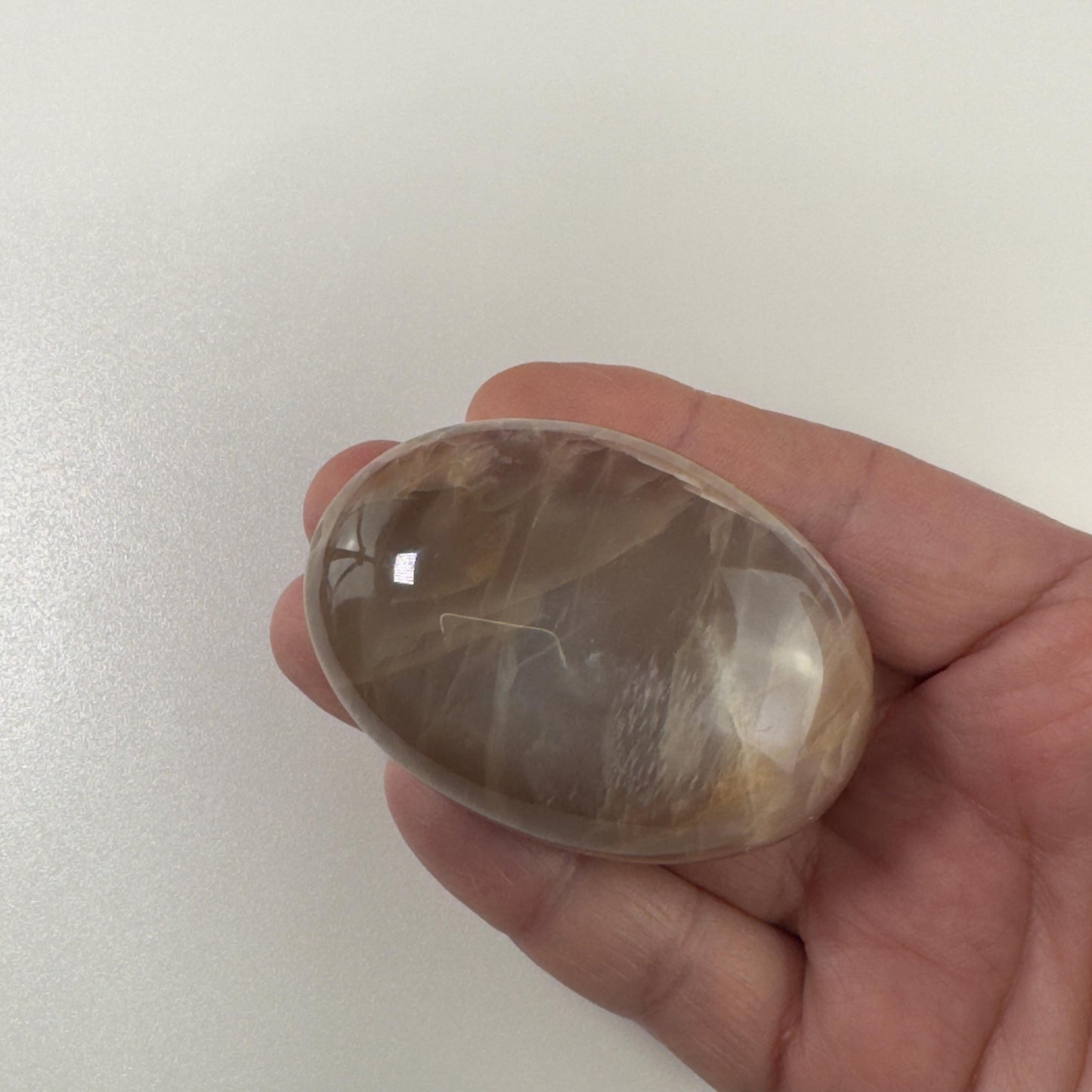 Moonstone Palm Stone, Flashy Palm Stone