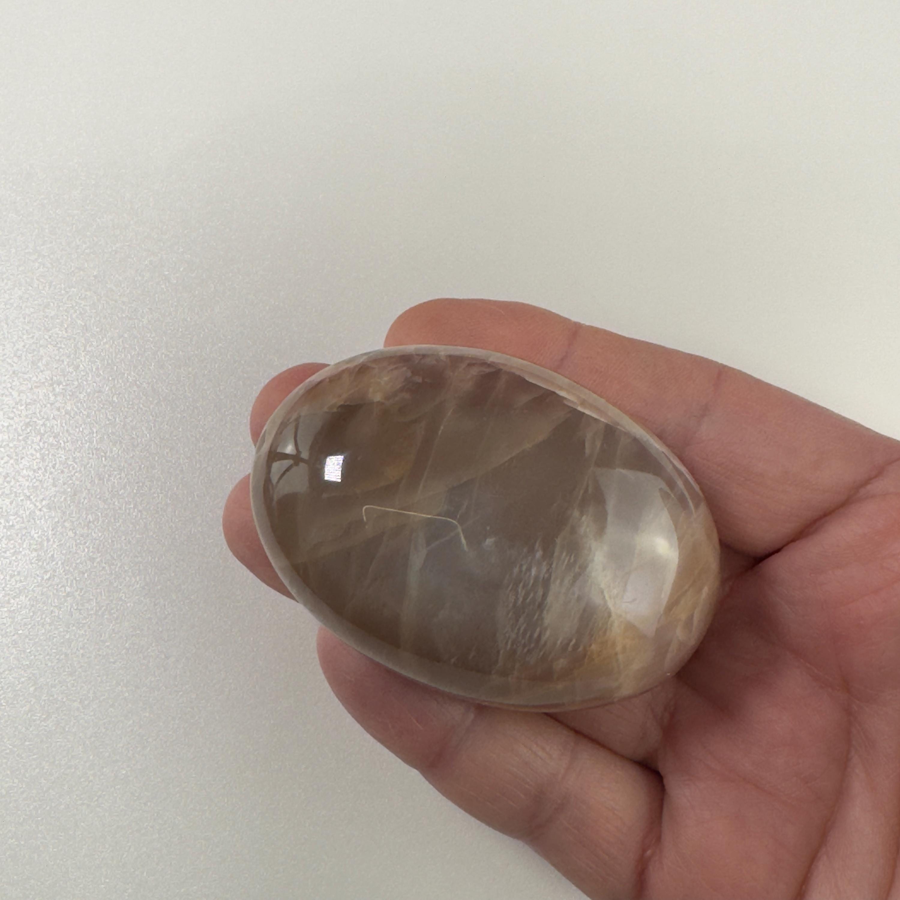 Moonstone Palm Stone, Flashy Stone