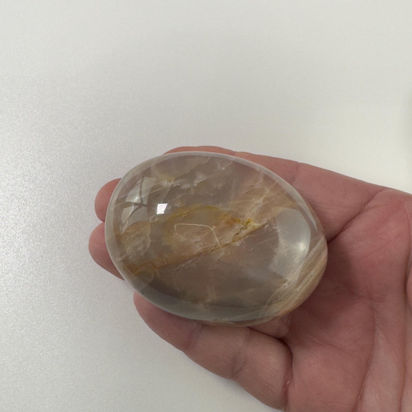 Moonstone Palm Stone, Flashy Palm Stone