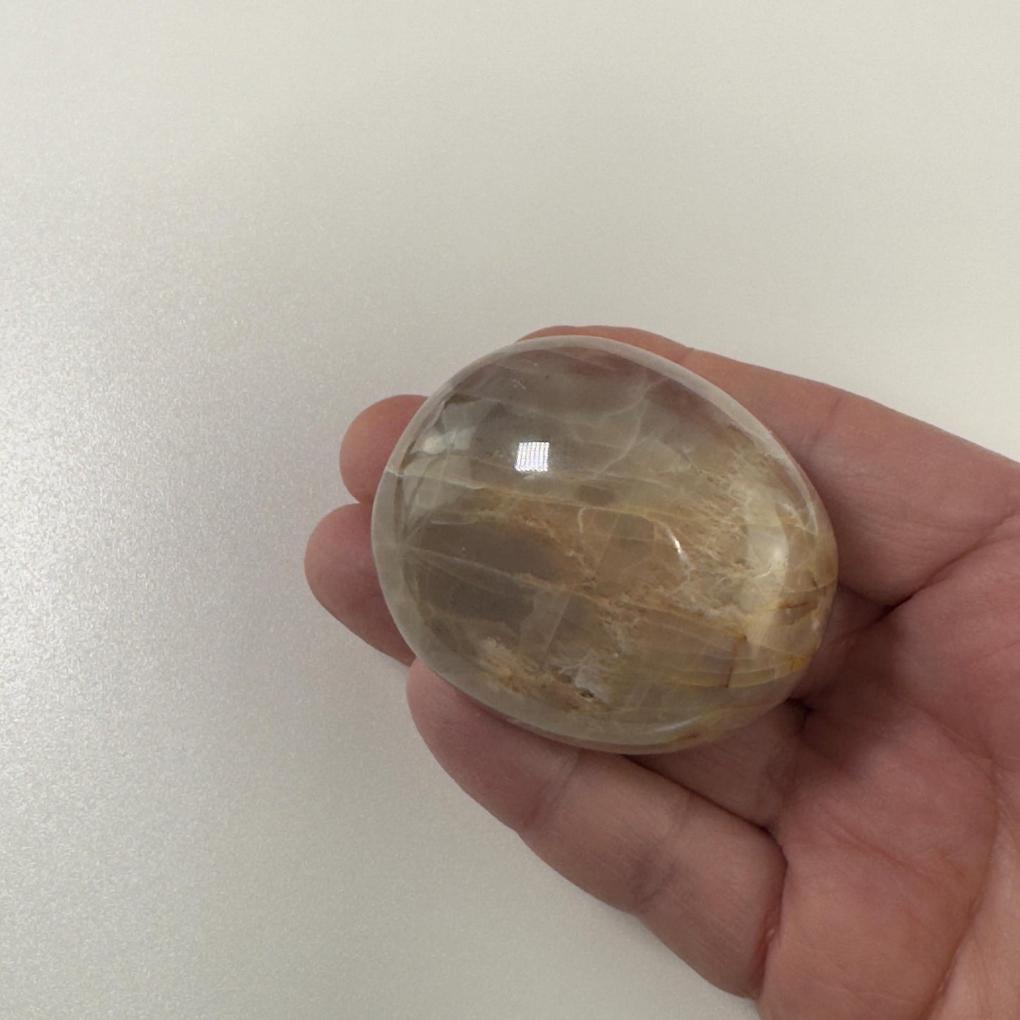 Moonstone Palm Stone, Flashy Palm Stone